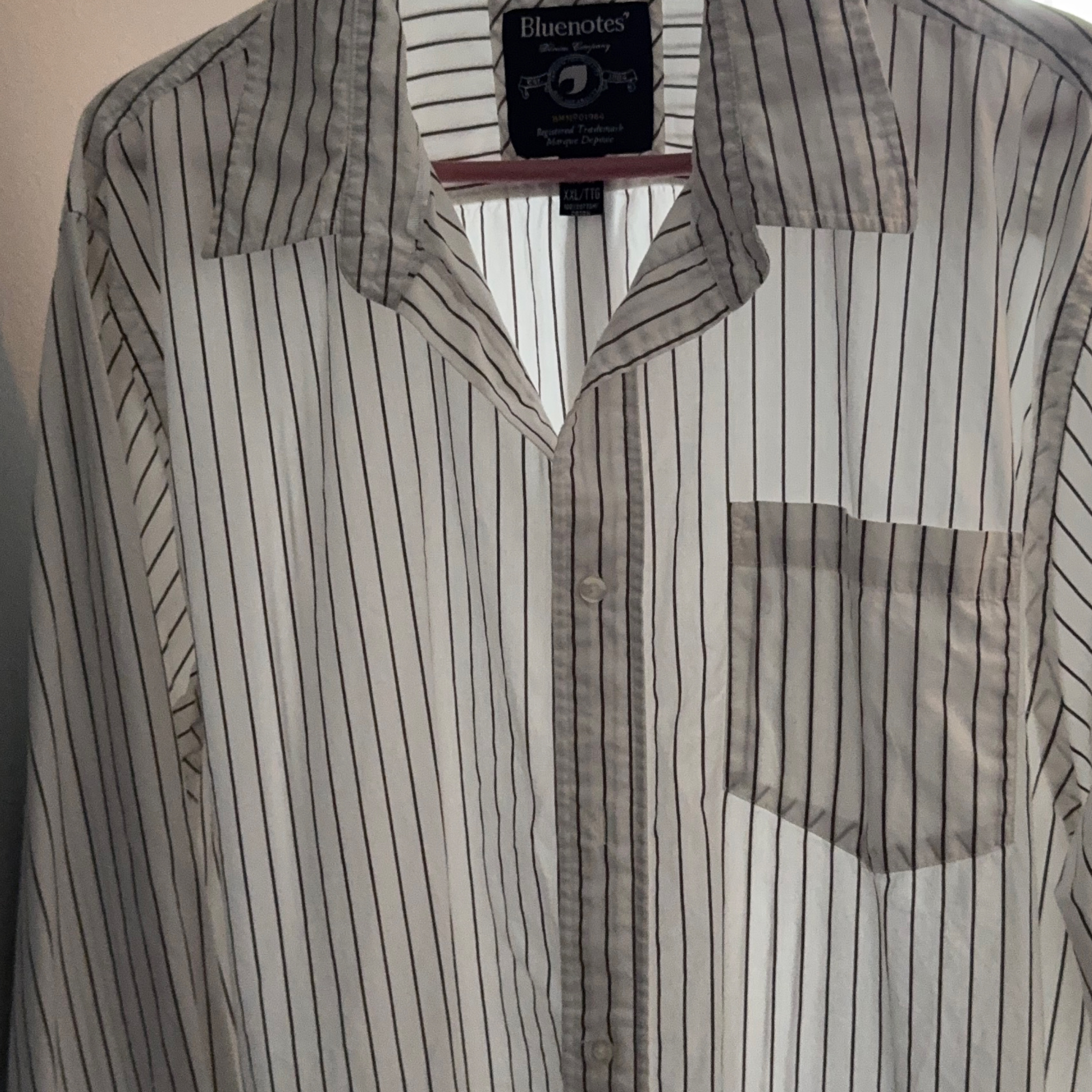 Men's Bluenotes XXL Striped Long Sleeve Button-Down Shirt thumbnail