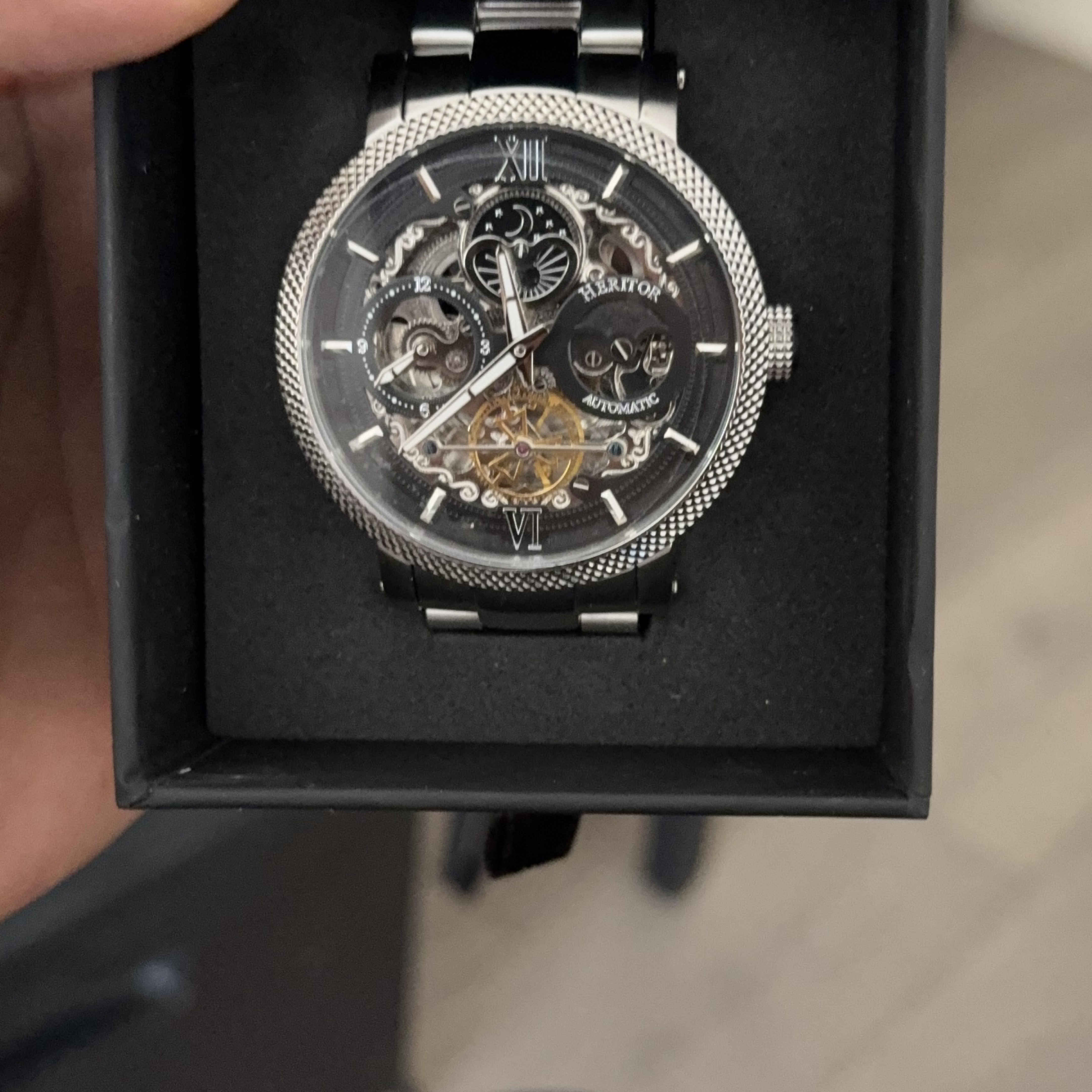 Heritor Automatic Skeleton Watch