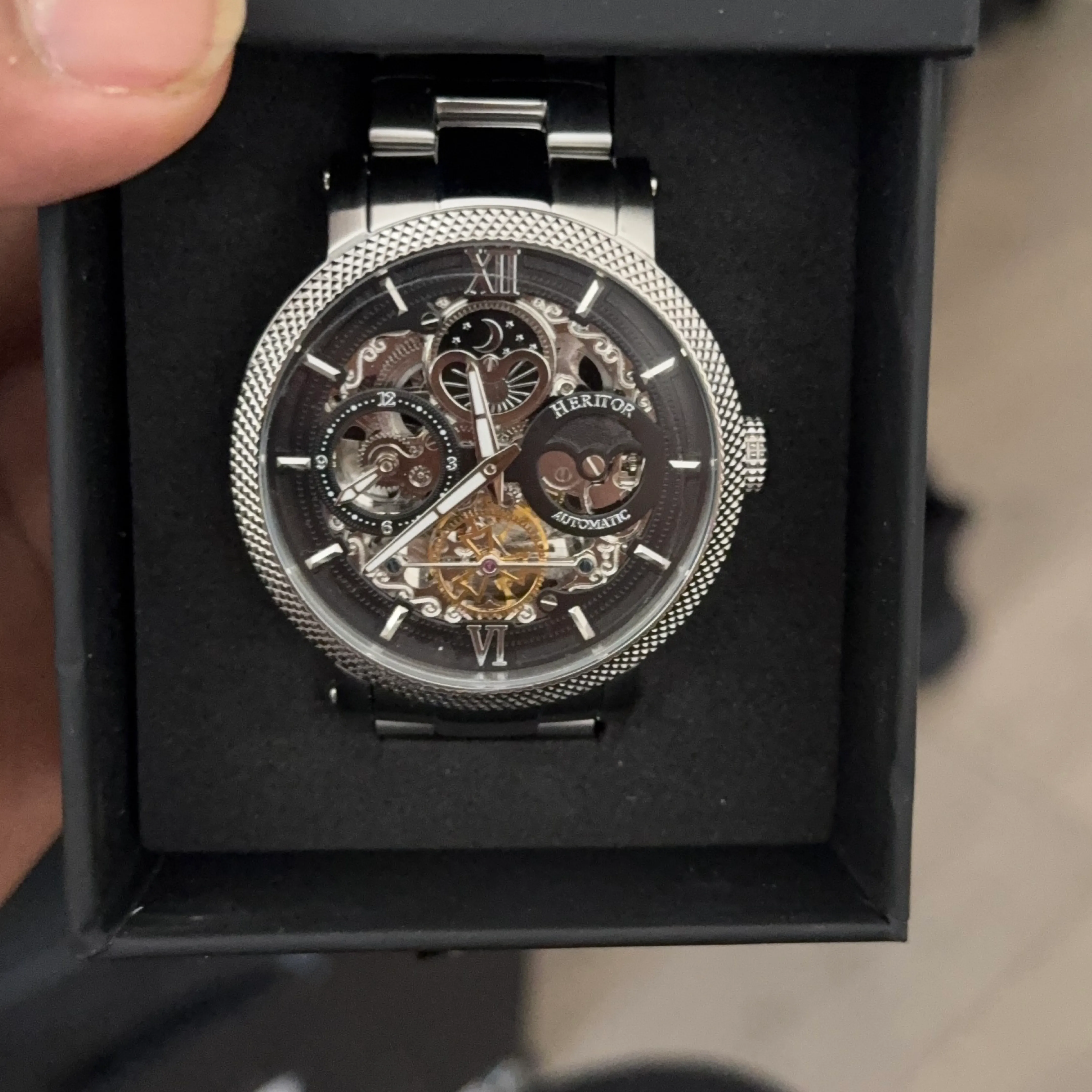 Heritor Automatic Skeleton Dial Watch in Manhattan, NY