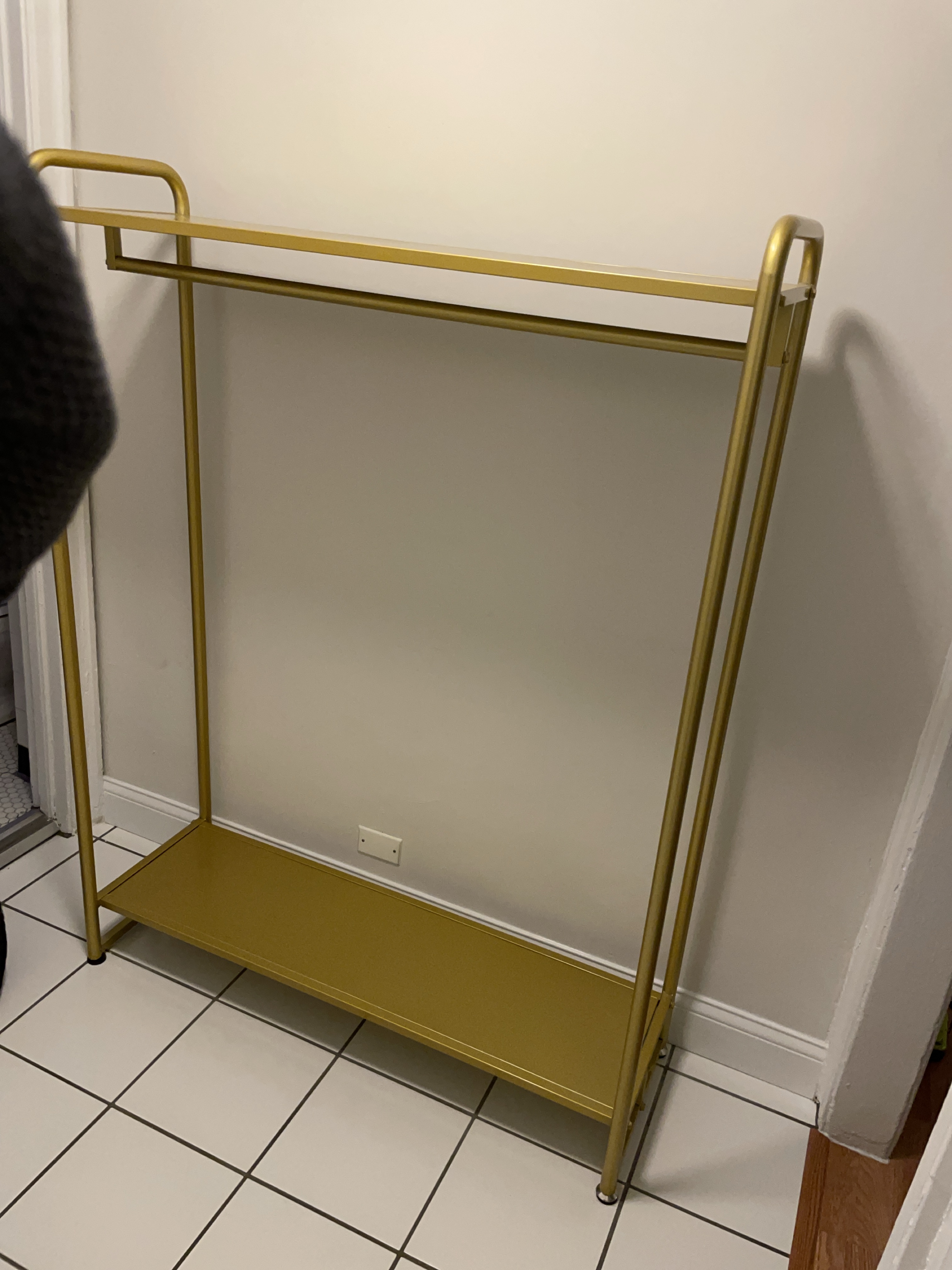 Gold Metal Garment Rack thumbnail