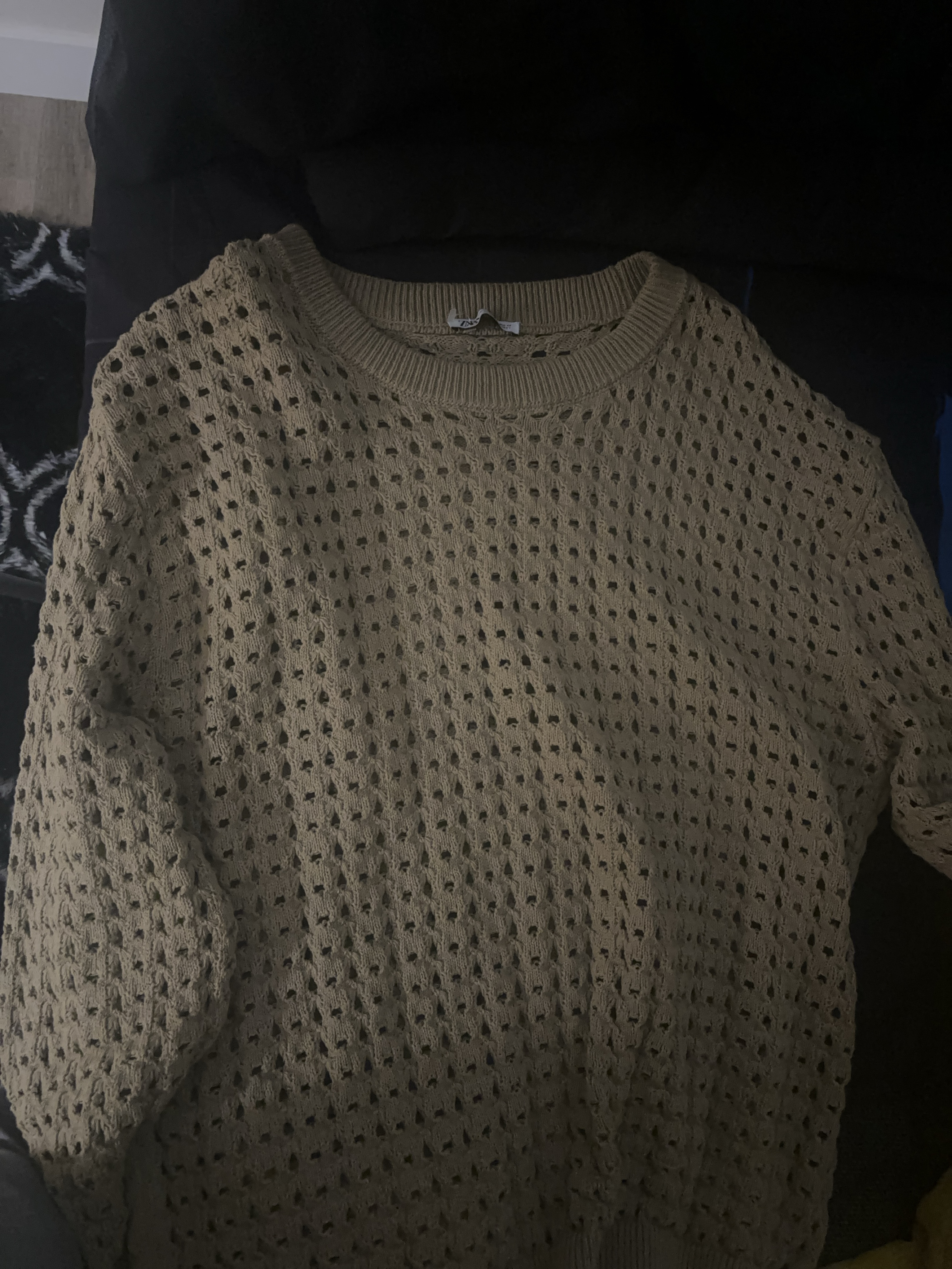 Olive Green Knitted Sweater thumbnail