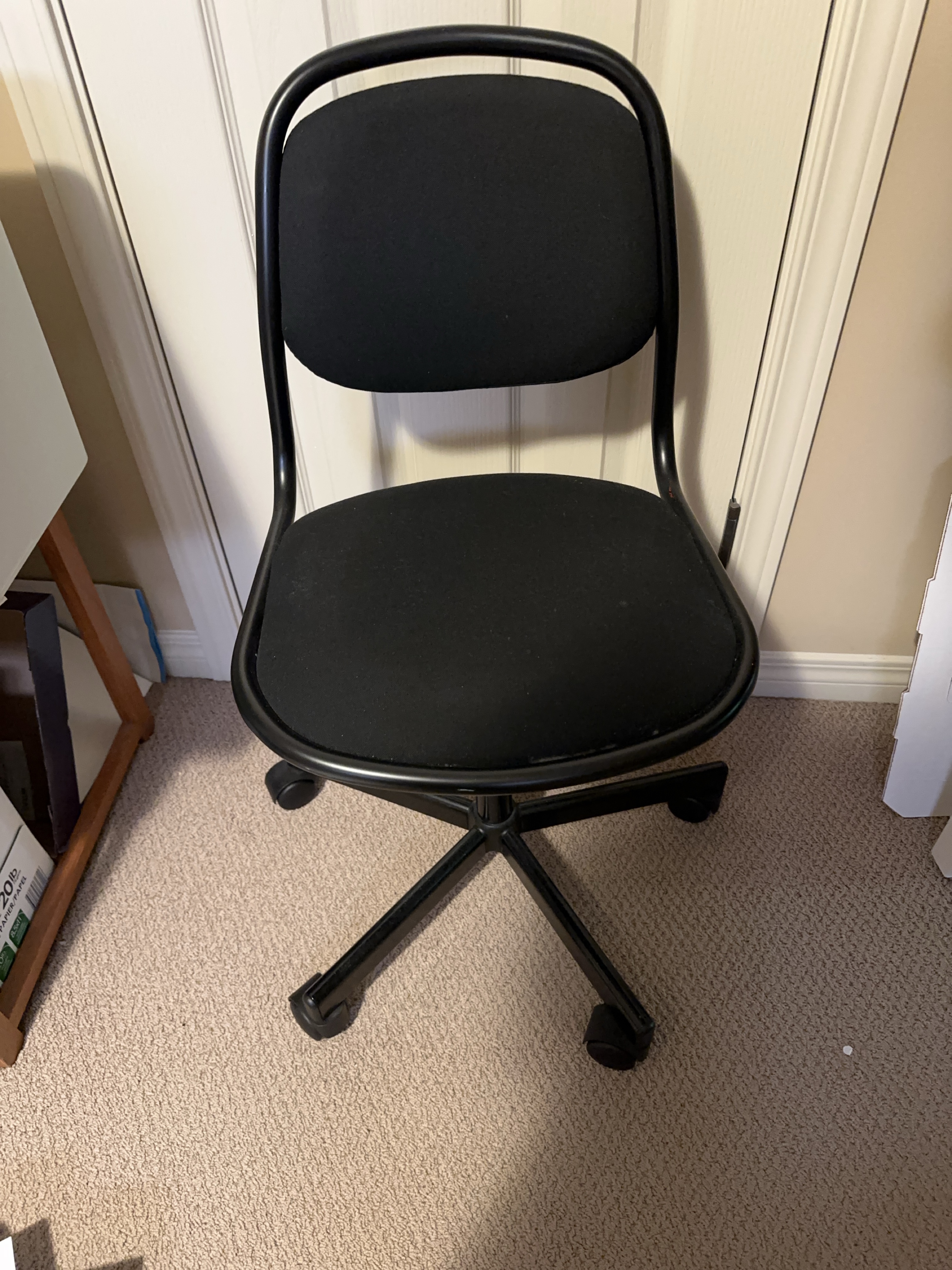 Ikea child desk chair swivel black ORFJALL