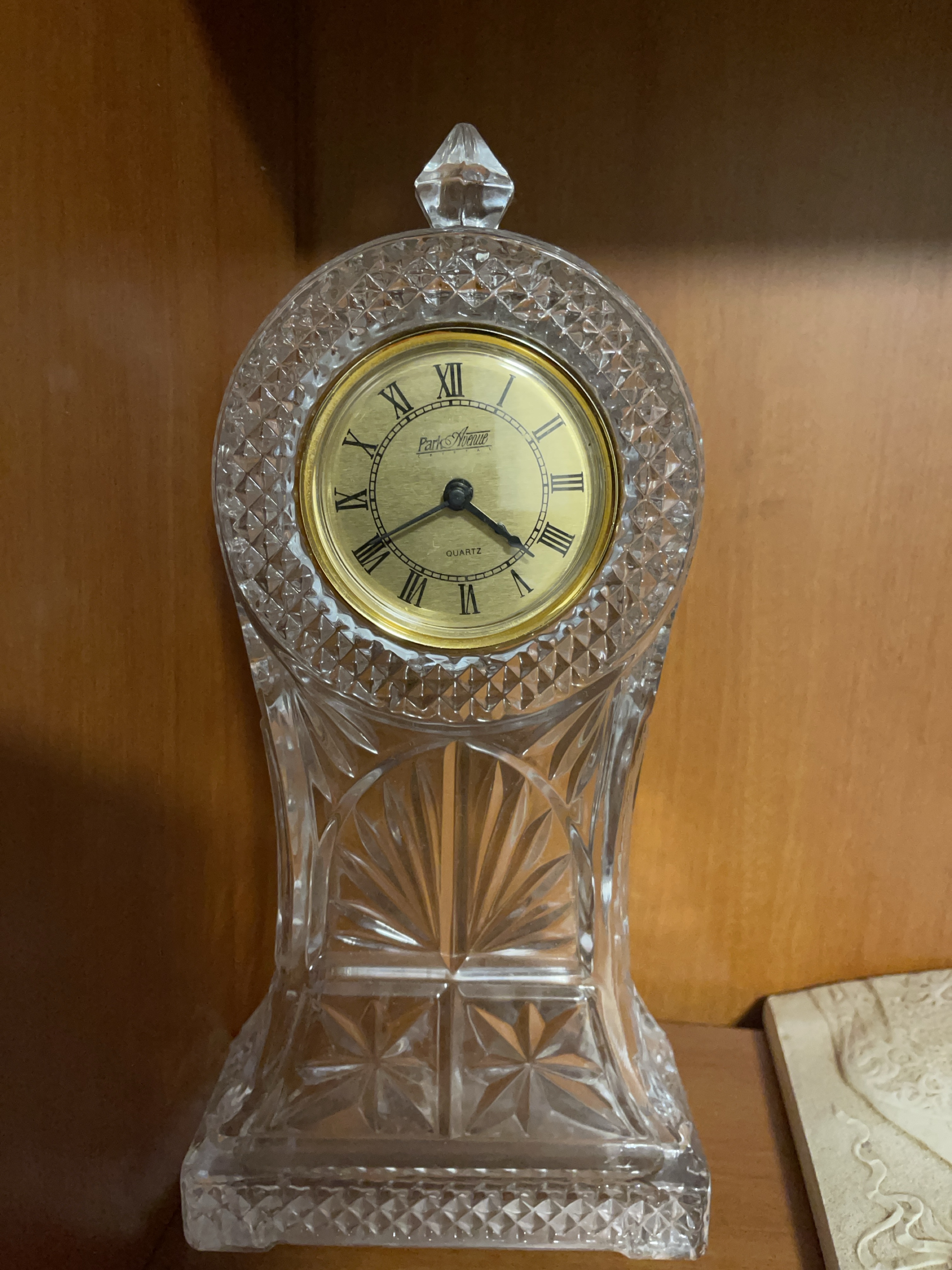Park Avenue Crystal Quartz Table Clock thumbnail