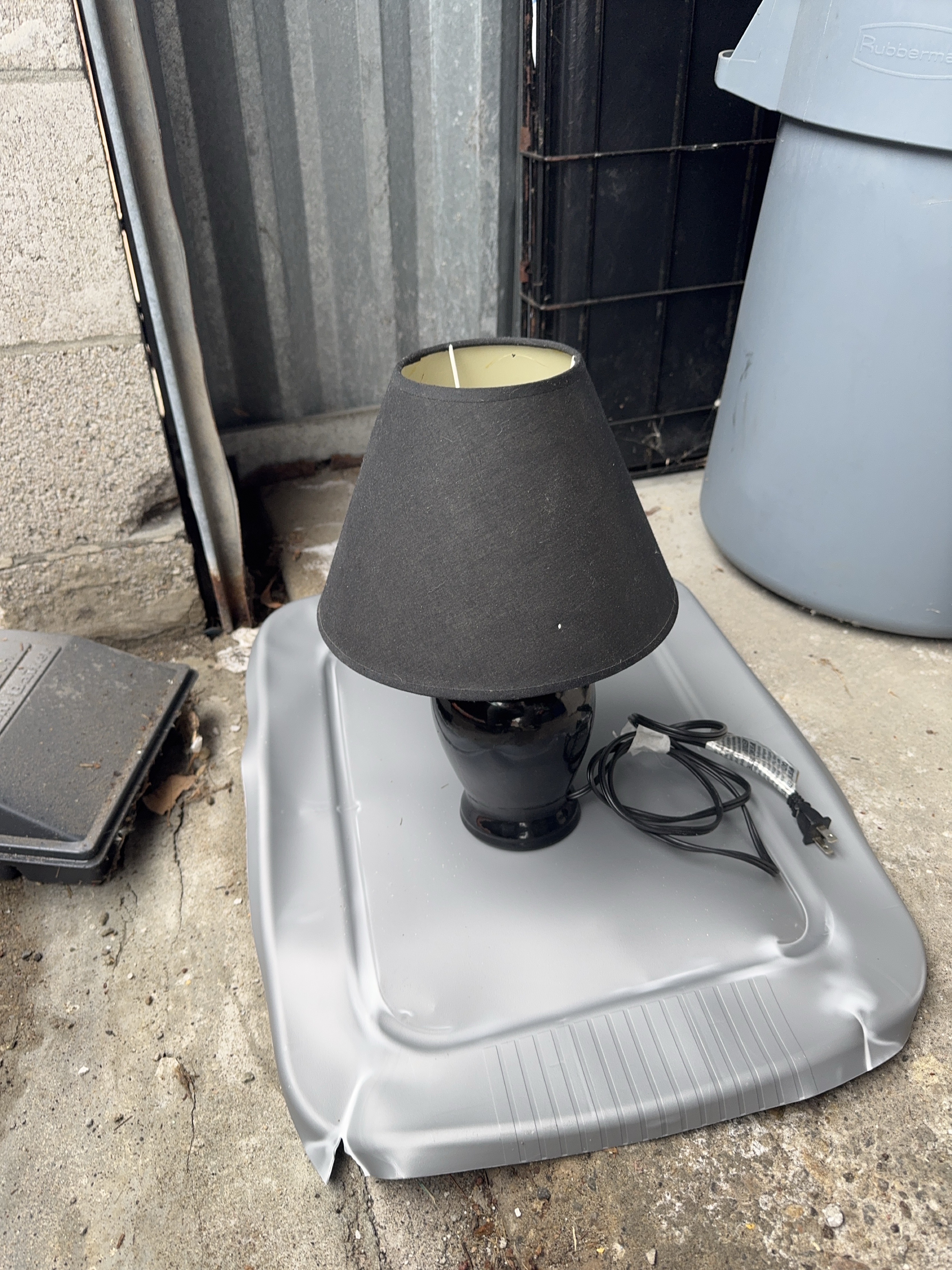 Black Table Lamp with Cone Shade thumbnail