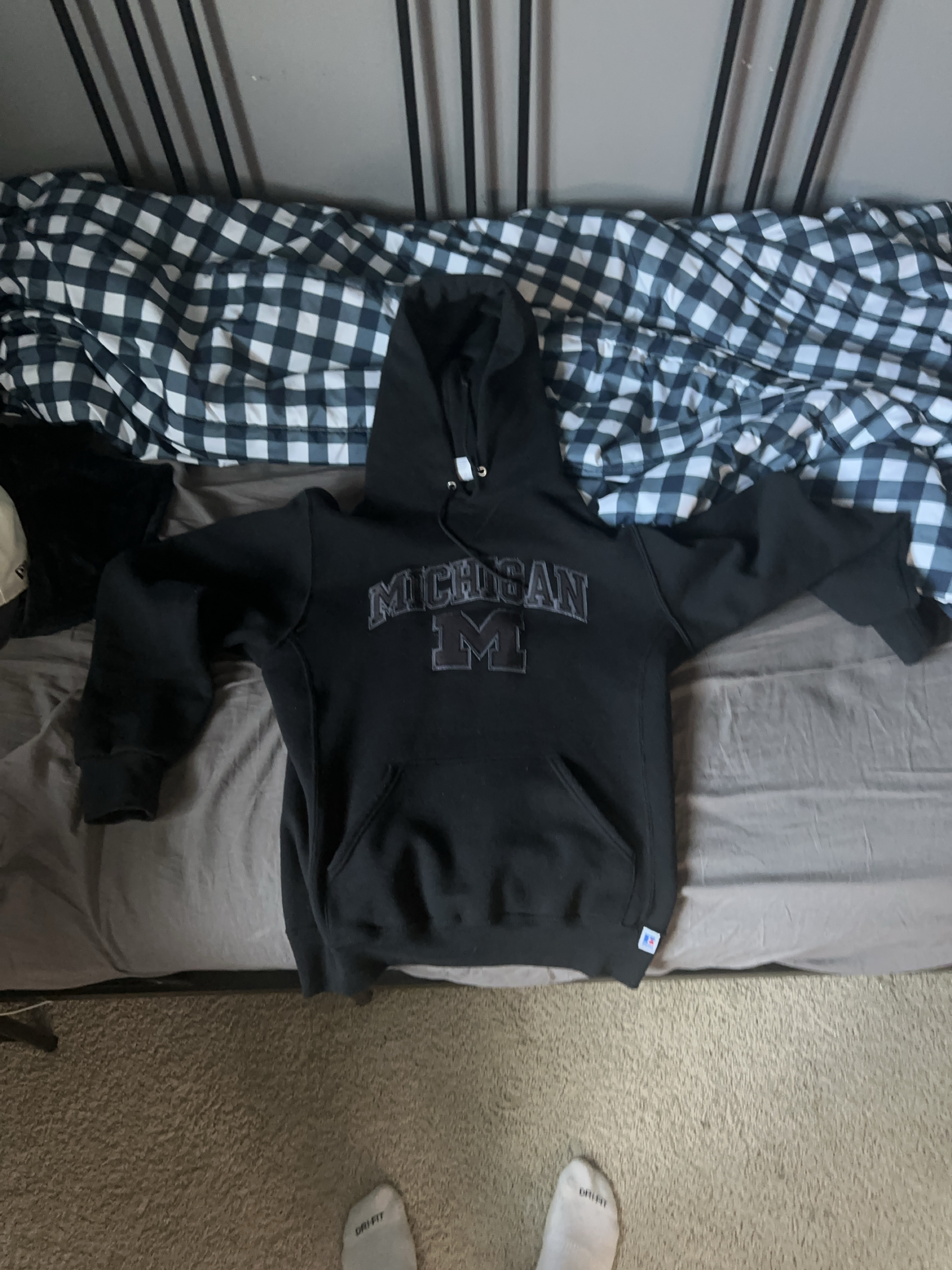 Black Michigan Russel athletics hoodie thumbnail