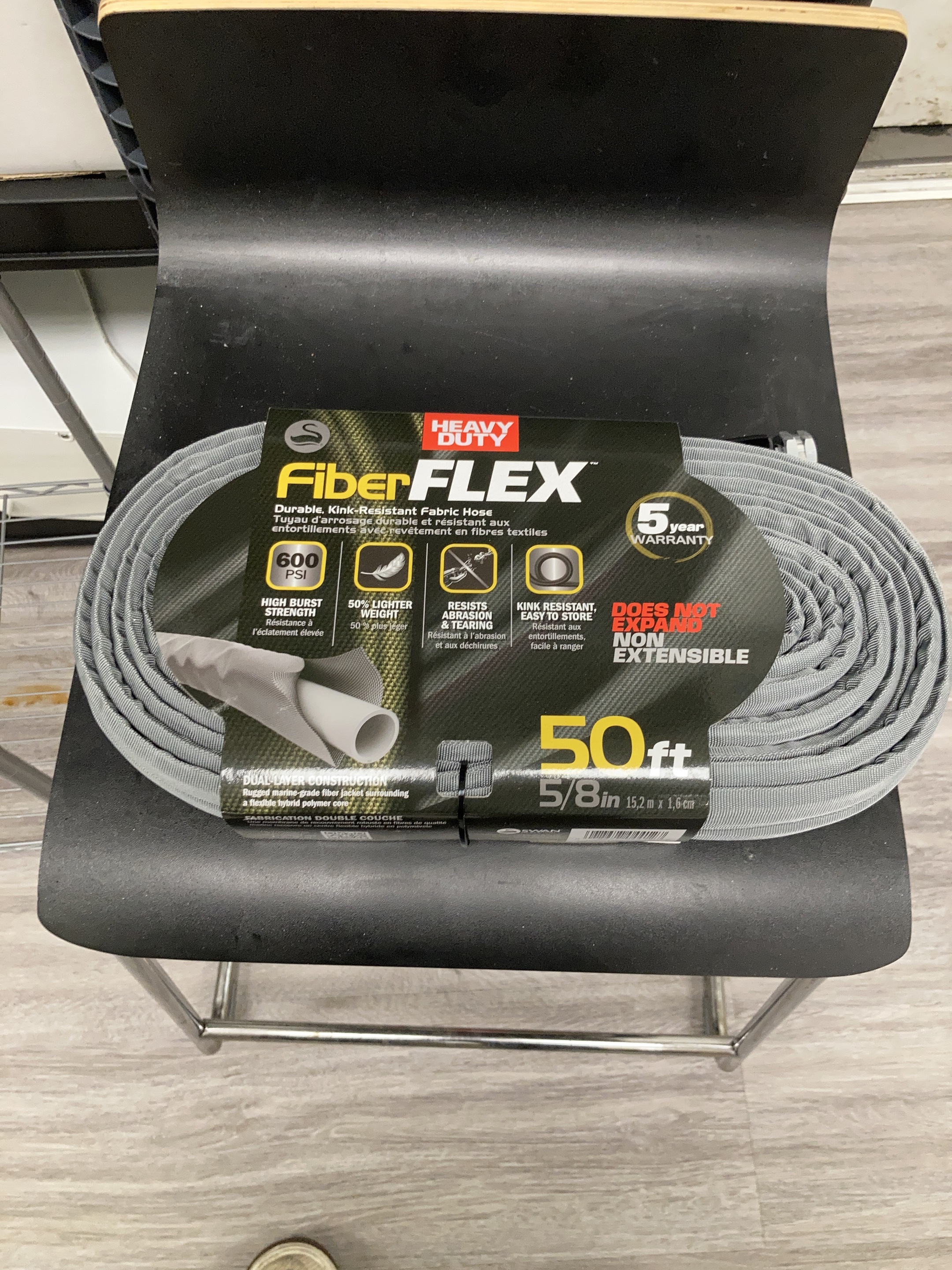50ft 5/8in Heavy Duty FiberFlex Garden Hose