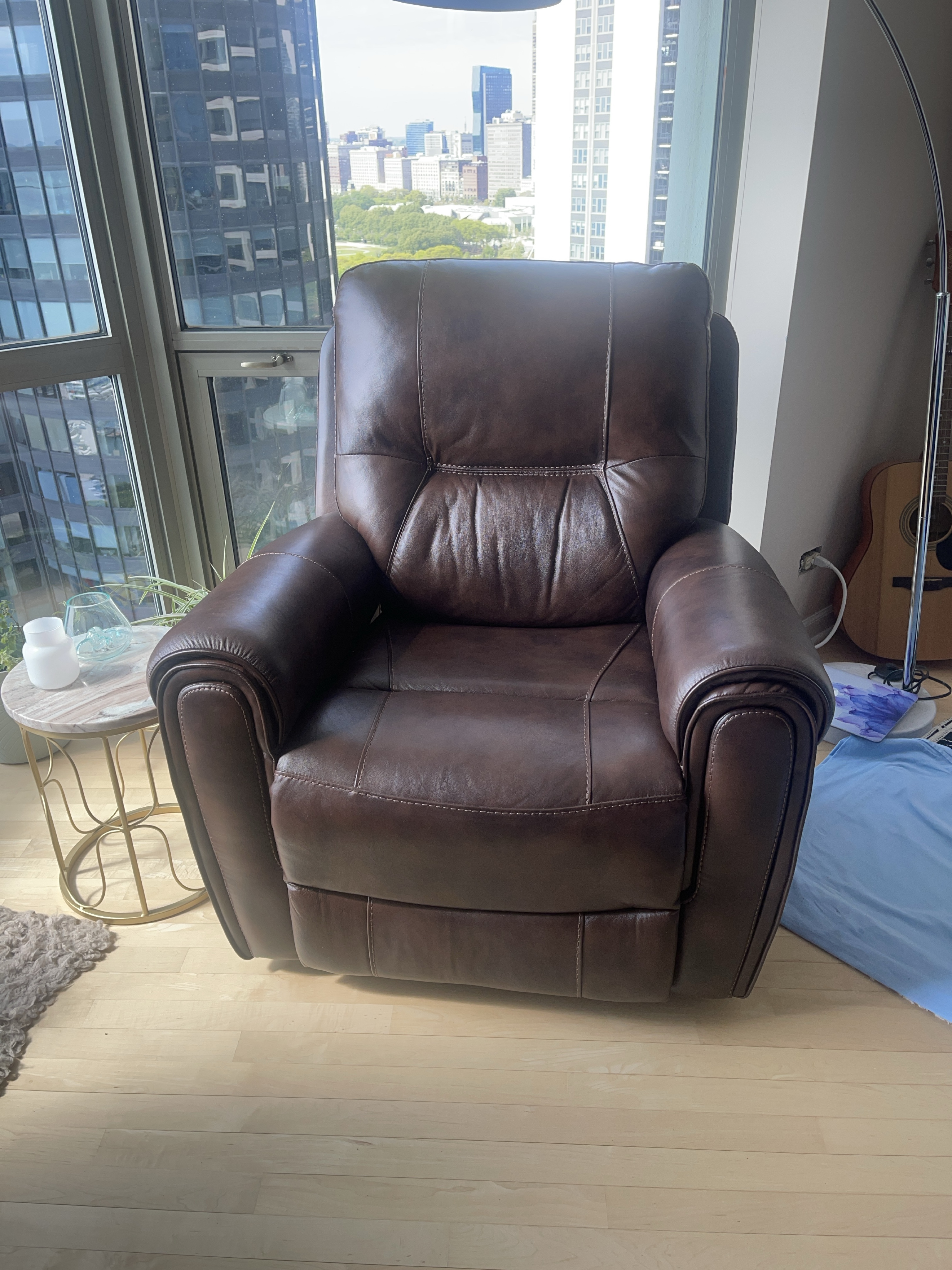 Brown Leather Recliner. thumbnail