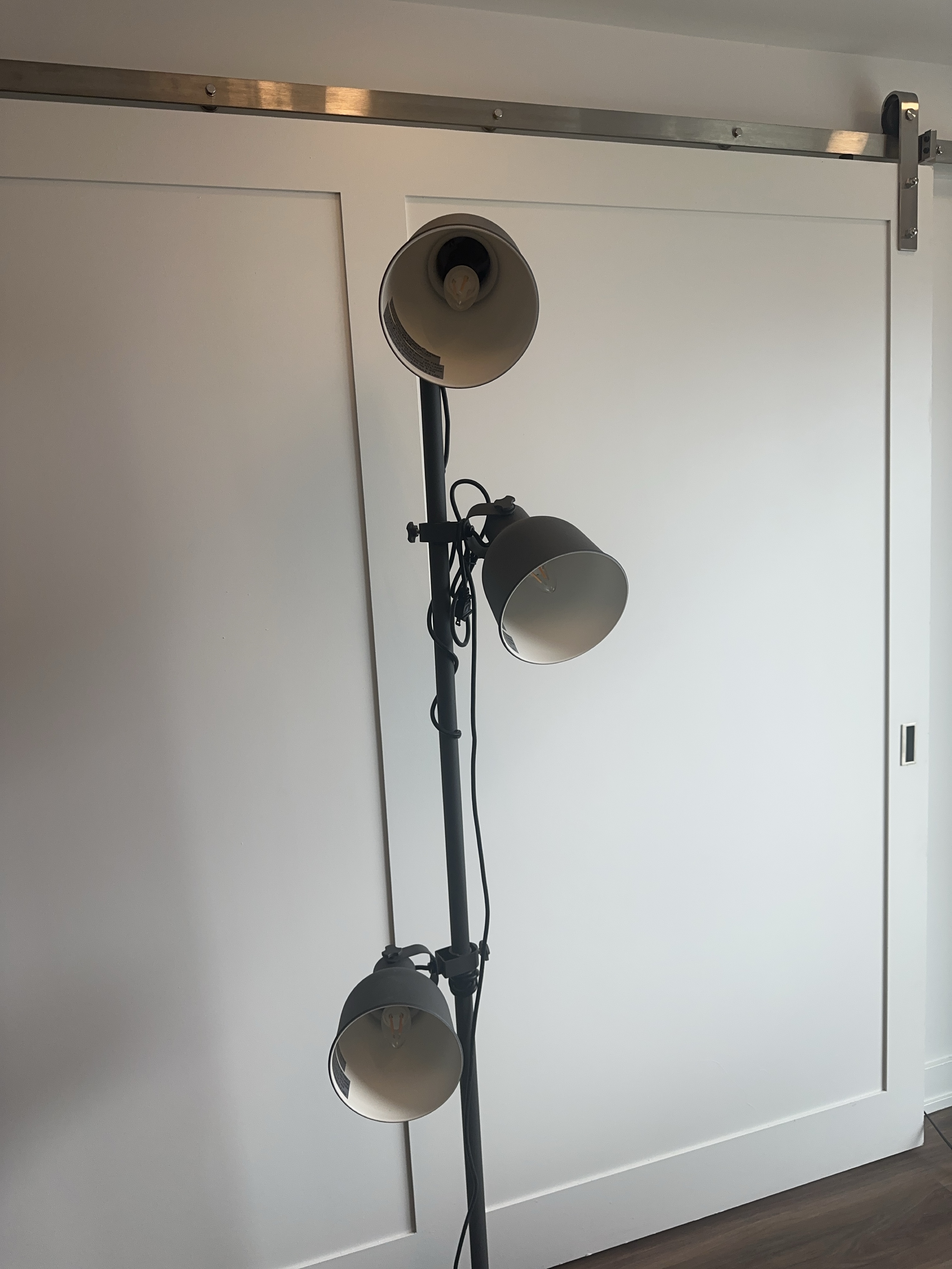 Tripod Floor Lamp with Three Adjustable Lampshades thumbnail