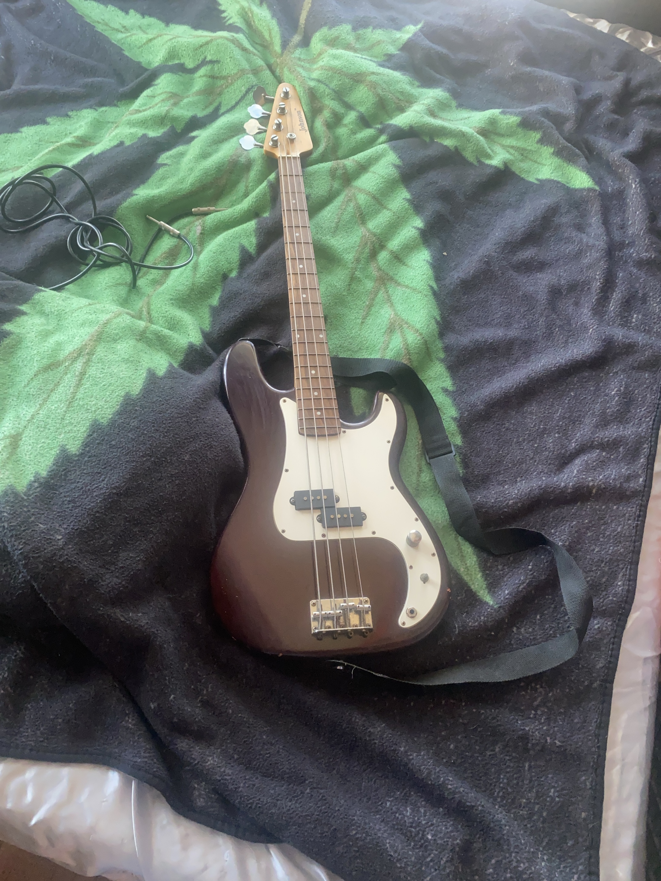 Vintage Johnson Electric Bass Guitar thumbnail