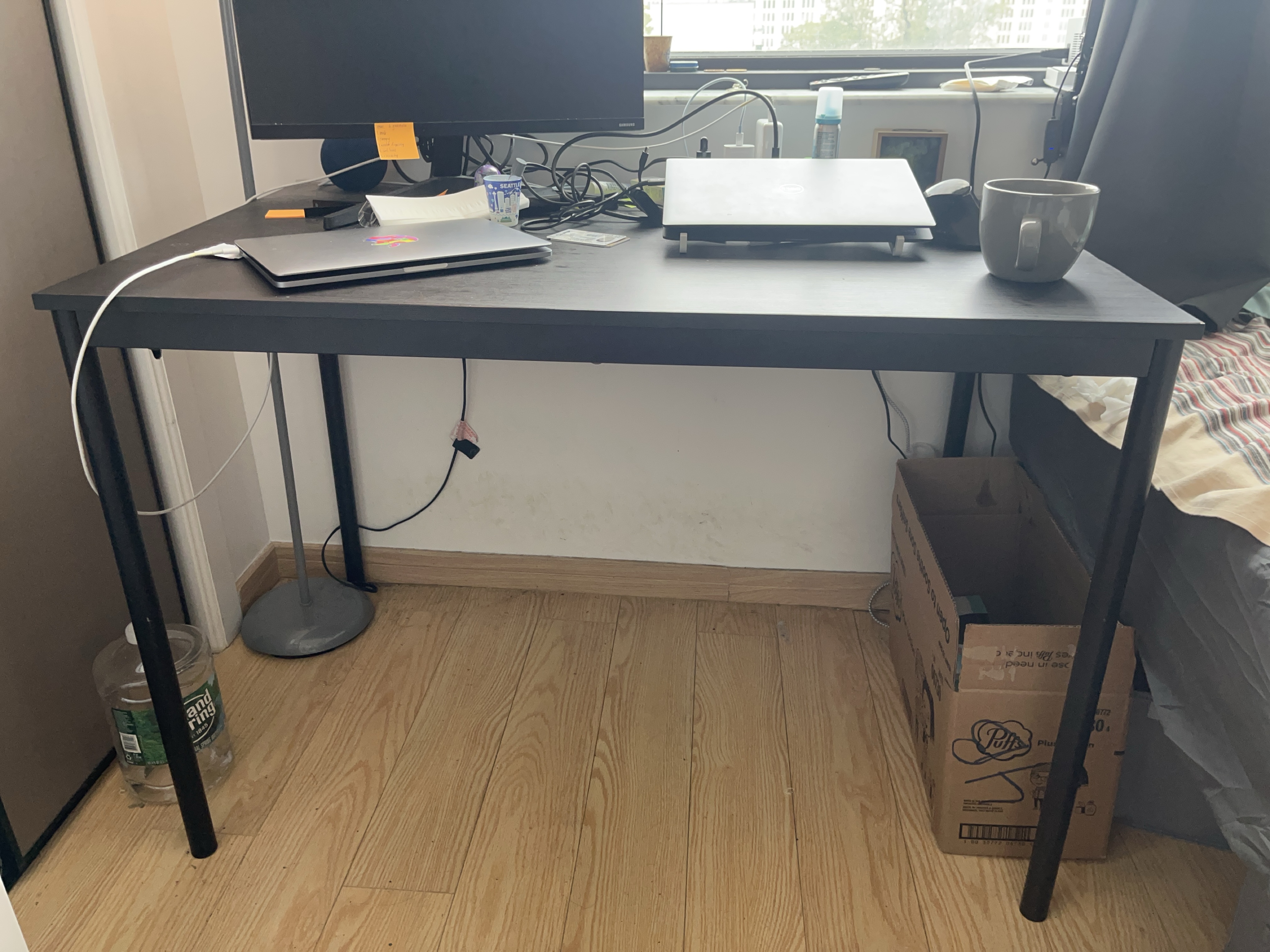 Small Black Computer Desk - 43 1/4" x 26 3/8" thumbnail