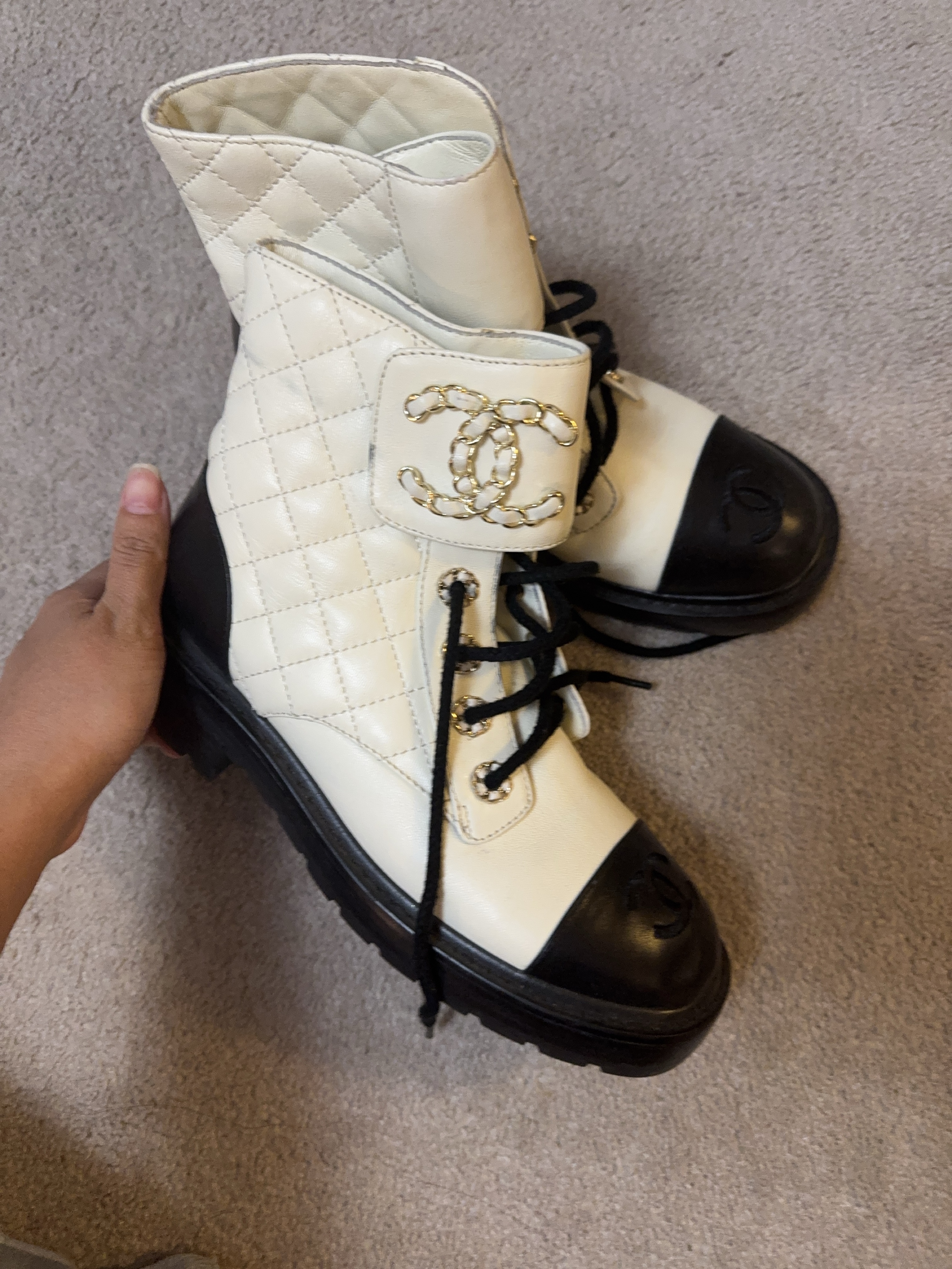Chanel Quilted Leather Boots thumbnail
