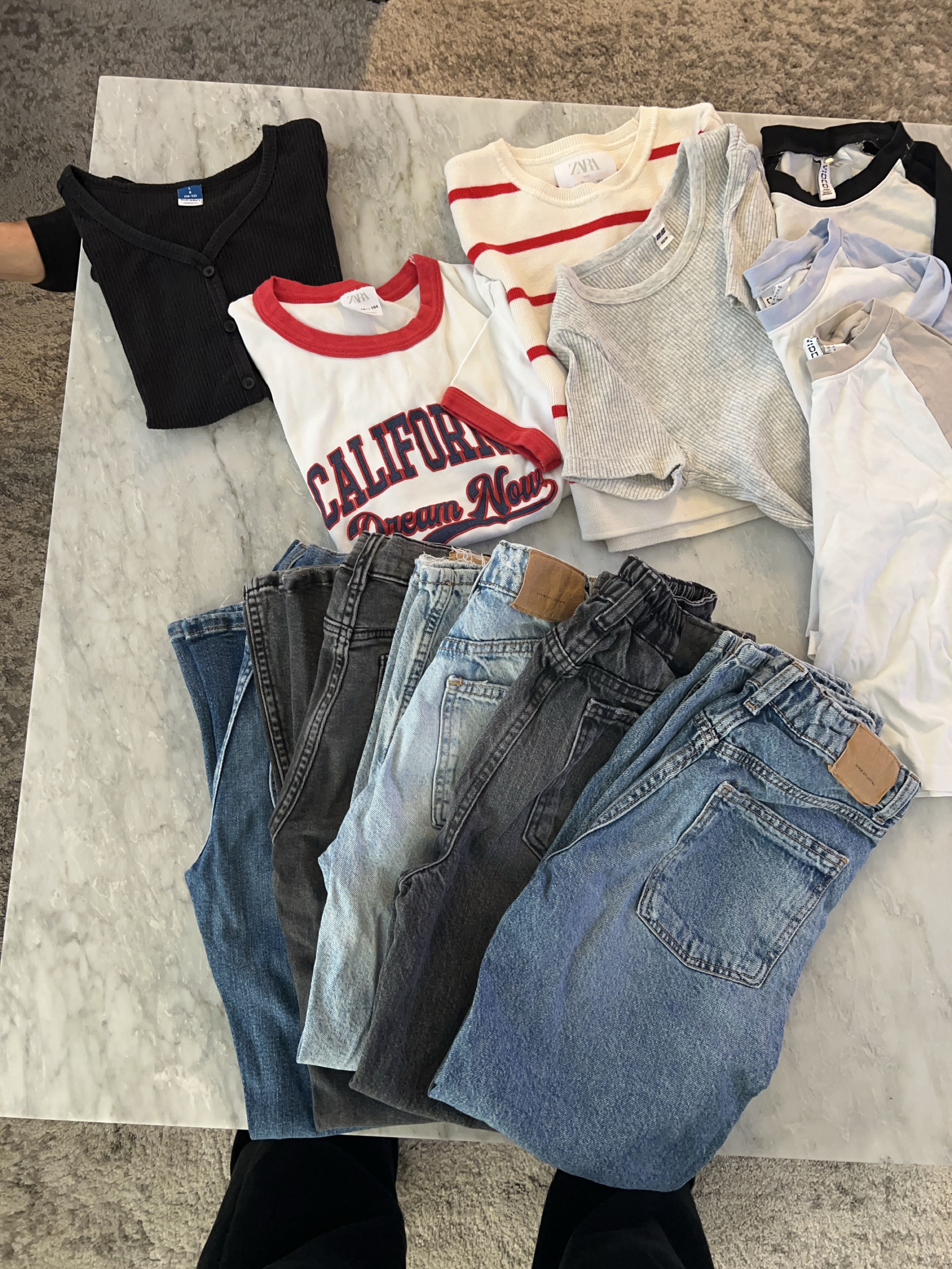 Bundle of Zara & other brand tops and jeans thumbnail