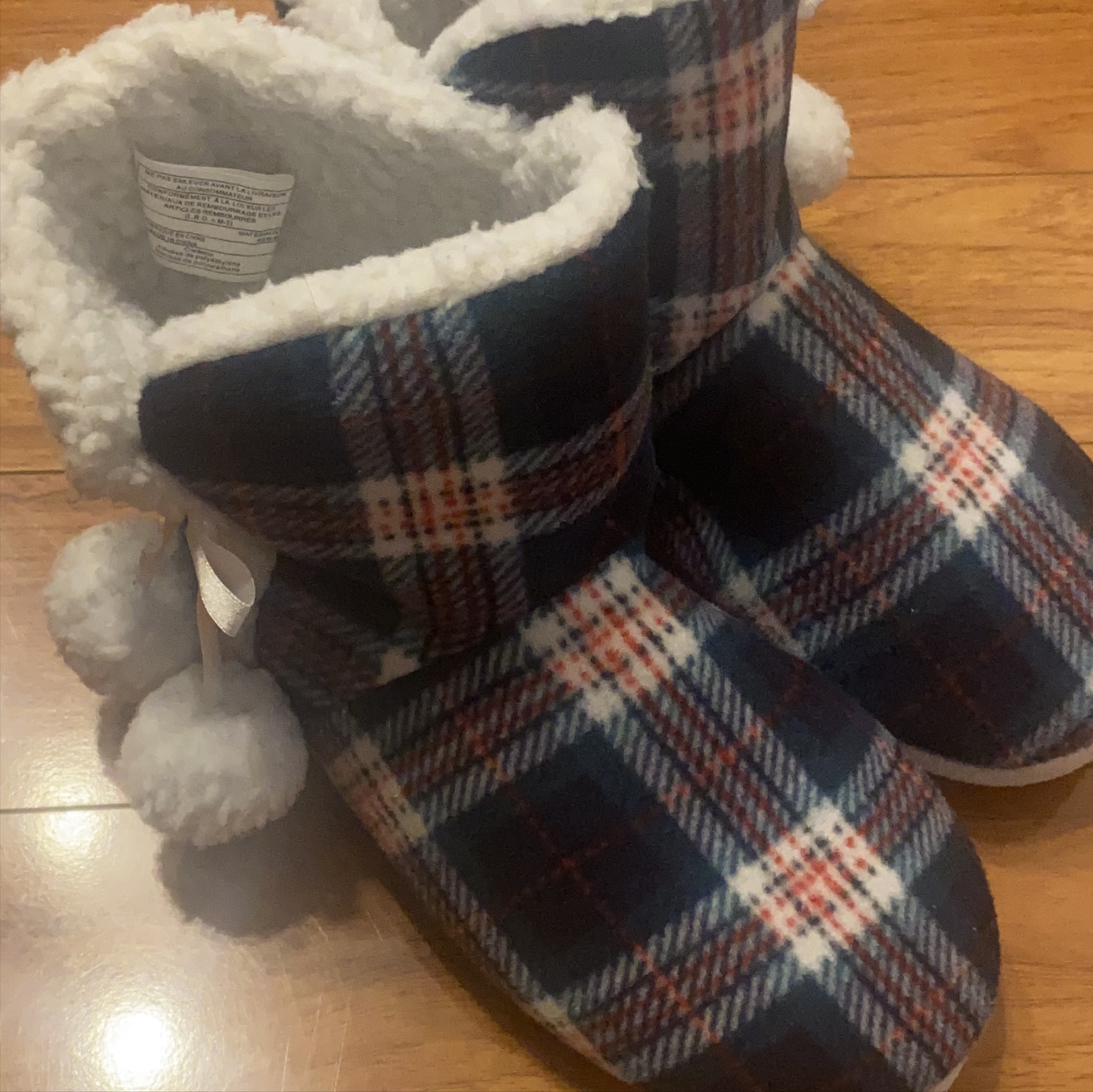 La Vie En Rose - Plaid Slipper Boots #freecycle thumbnail
