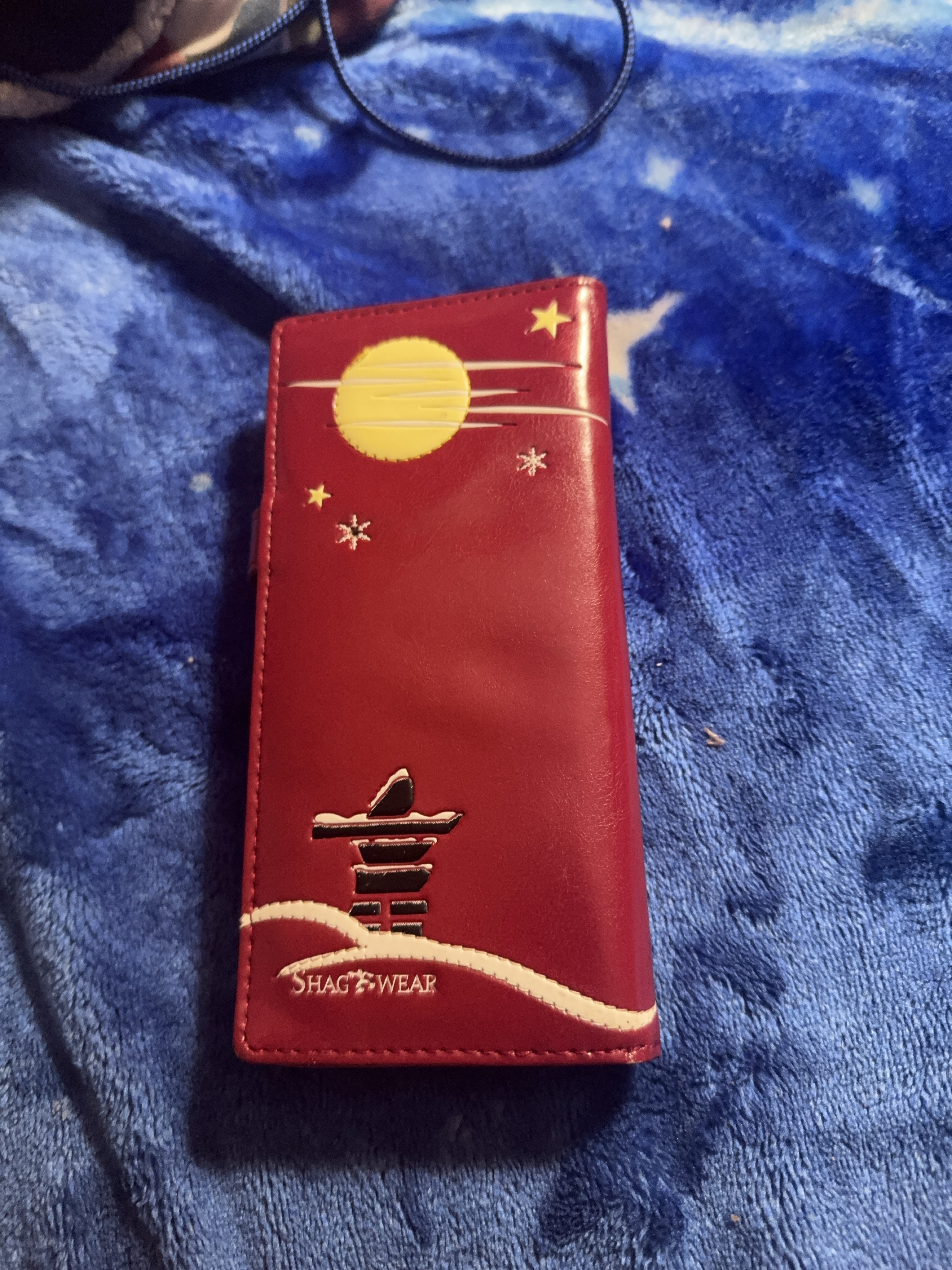 Shag Wear Red Leather Wallet
