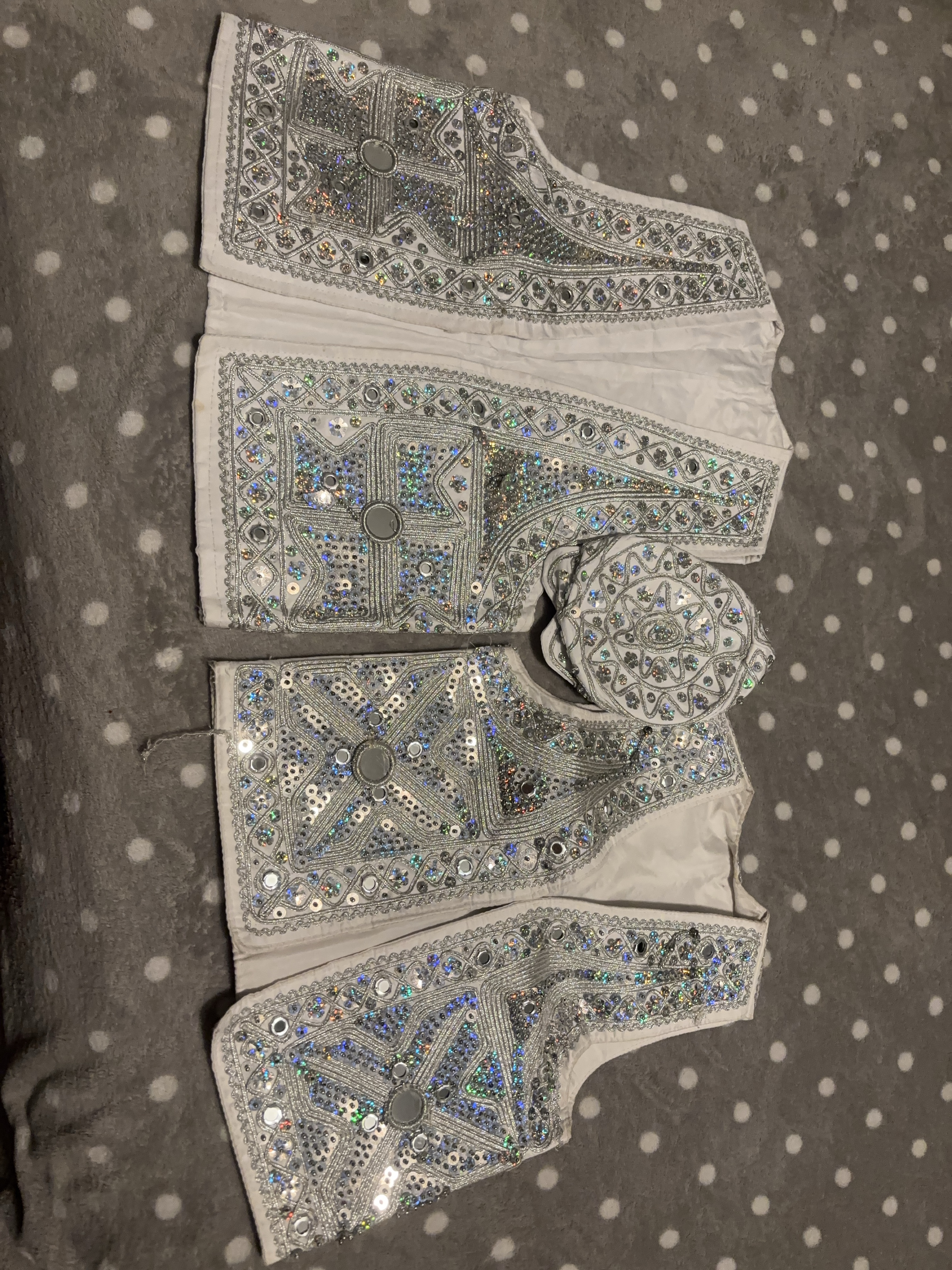 Ornate Embroidered Vest and Hat Set