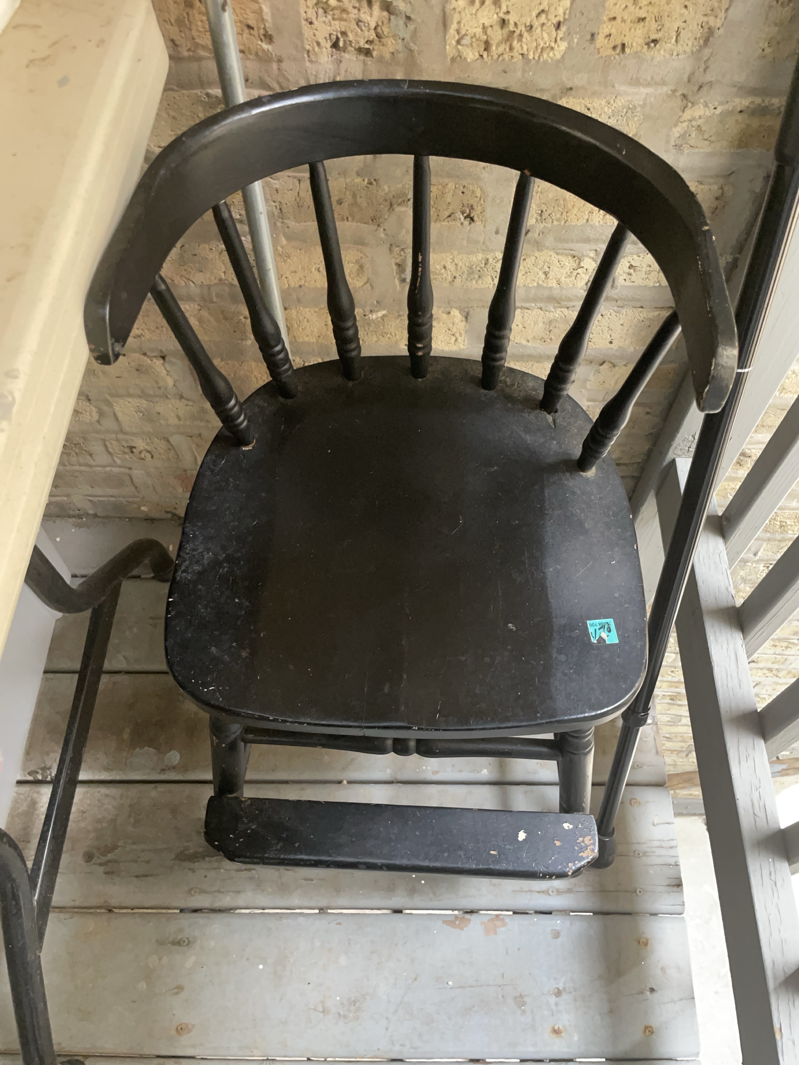 Black Wooden Child's Chair thumbnail