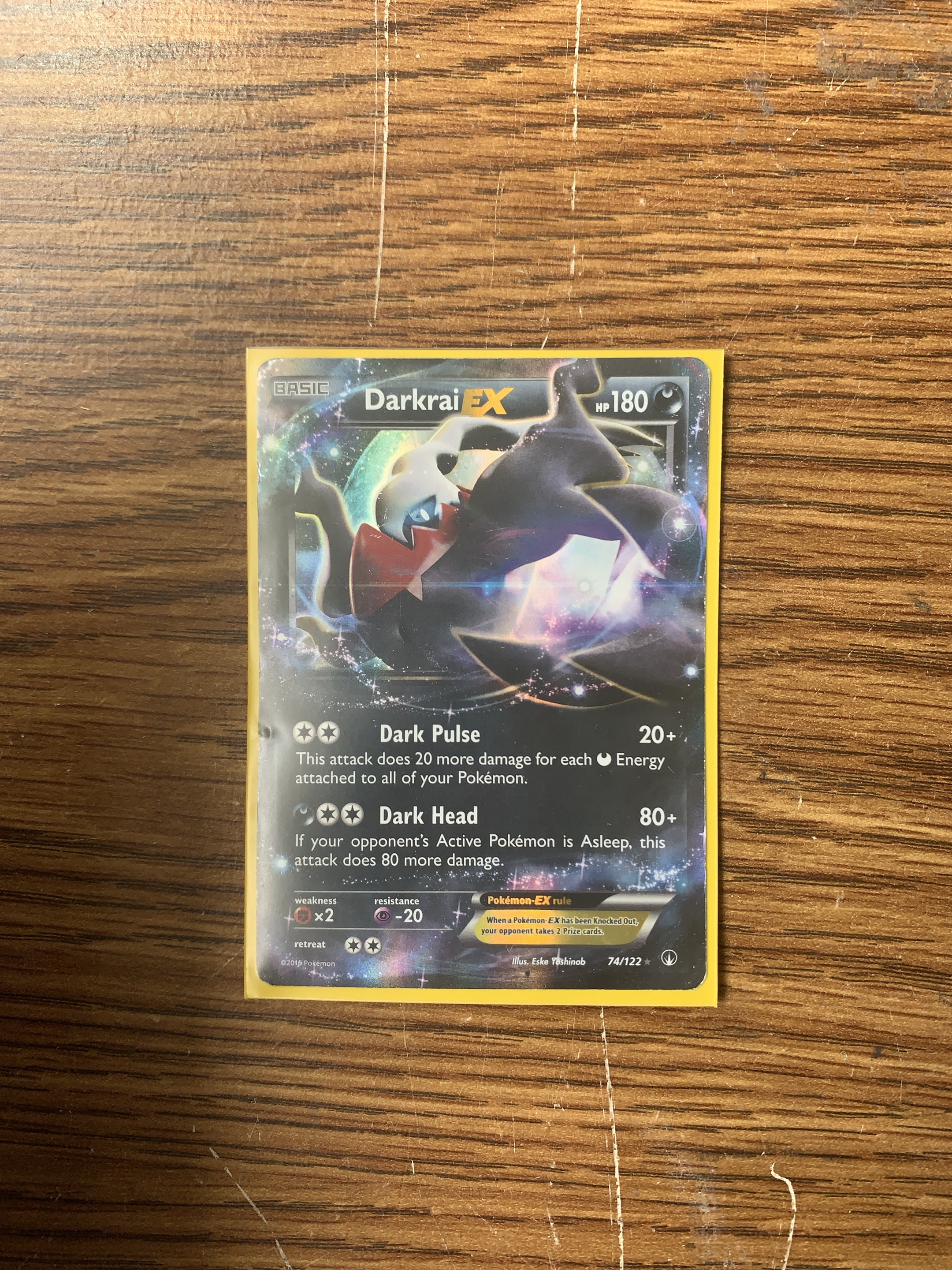 Pokémon Darkrai-EX Card 74/122 thumbnail