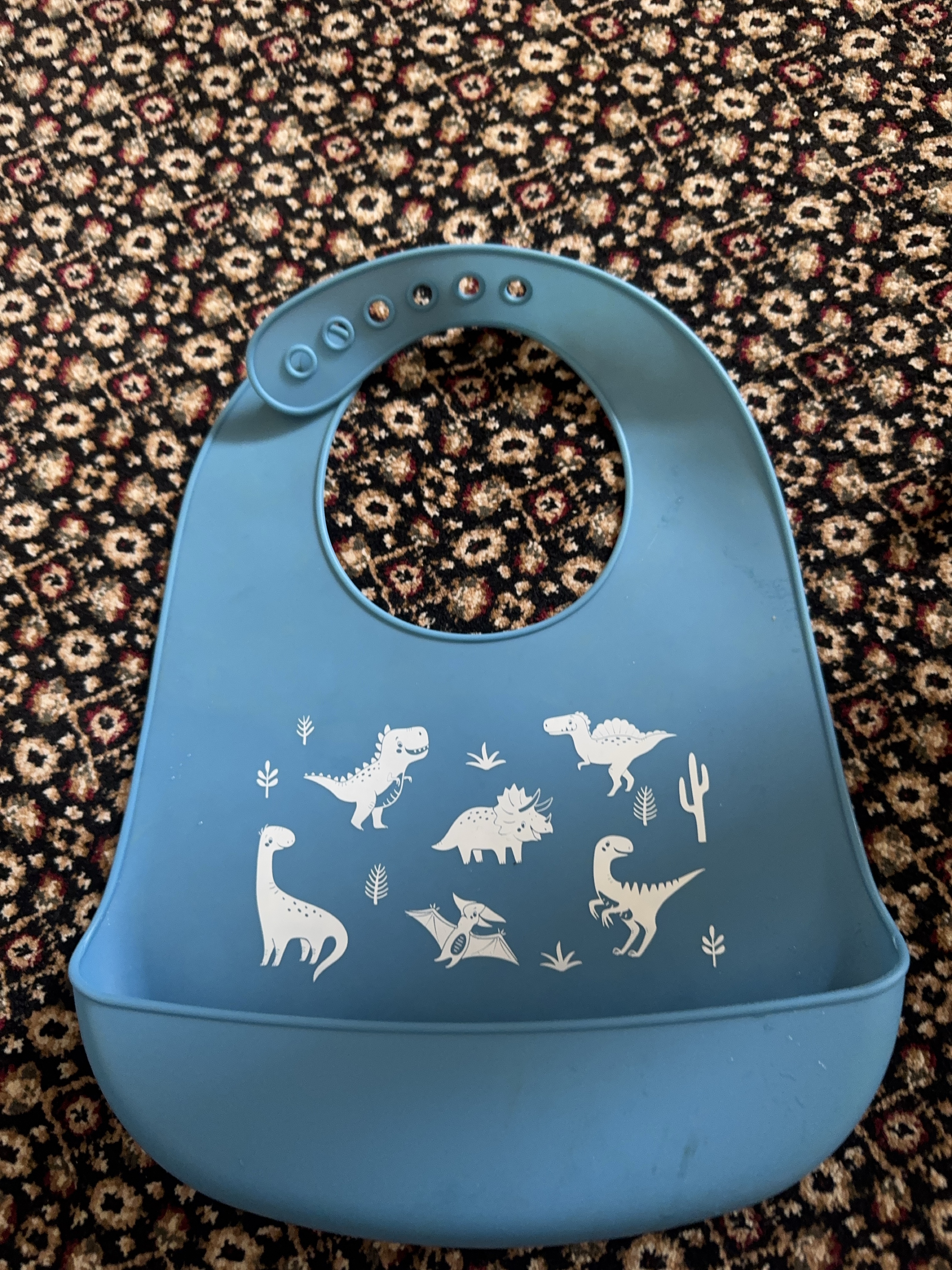 Baby Silicone Bib with Dinosaurs thumbnail