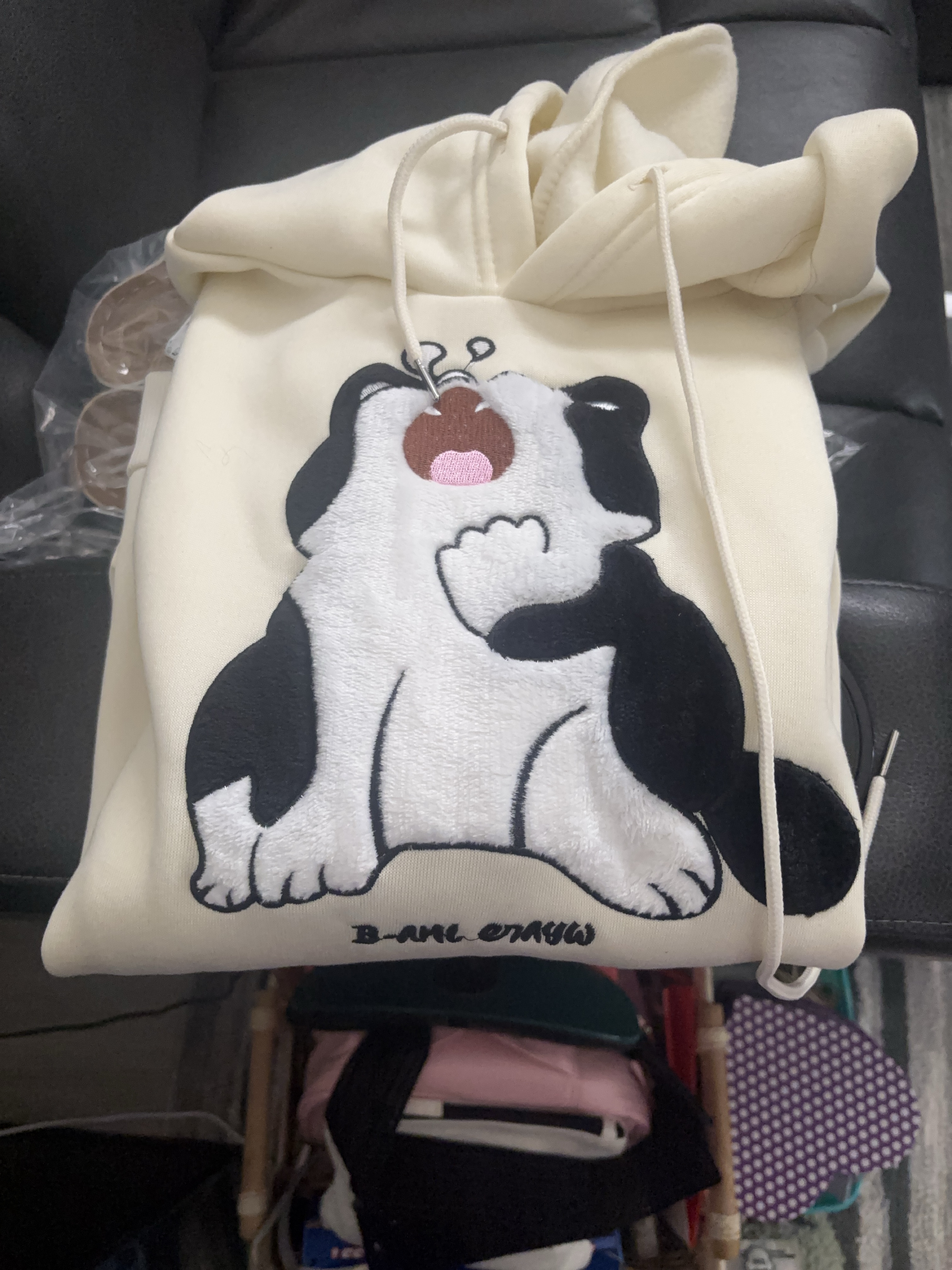B-APE Cream Hoodie