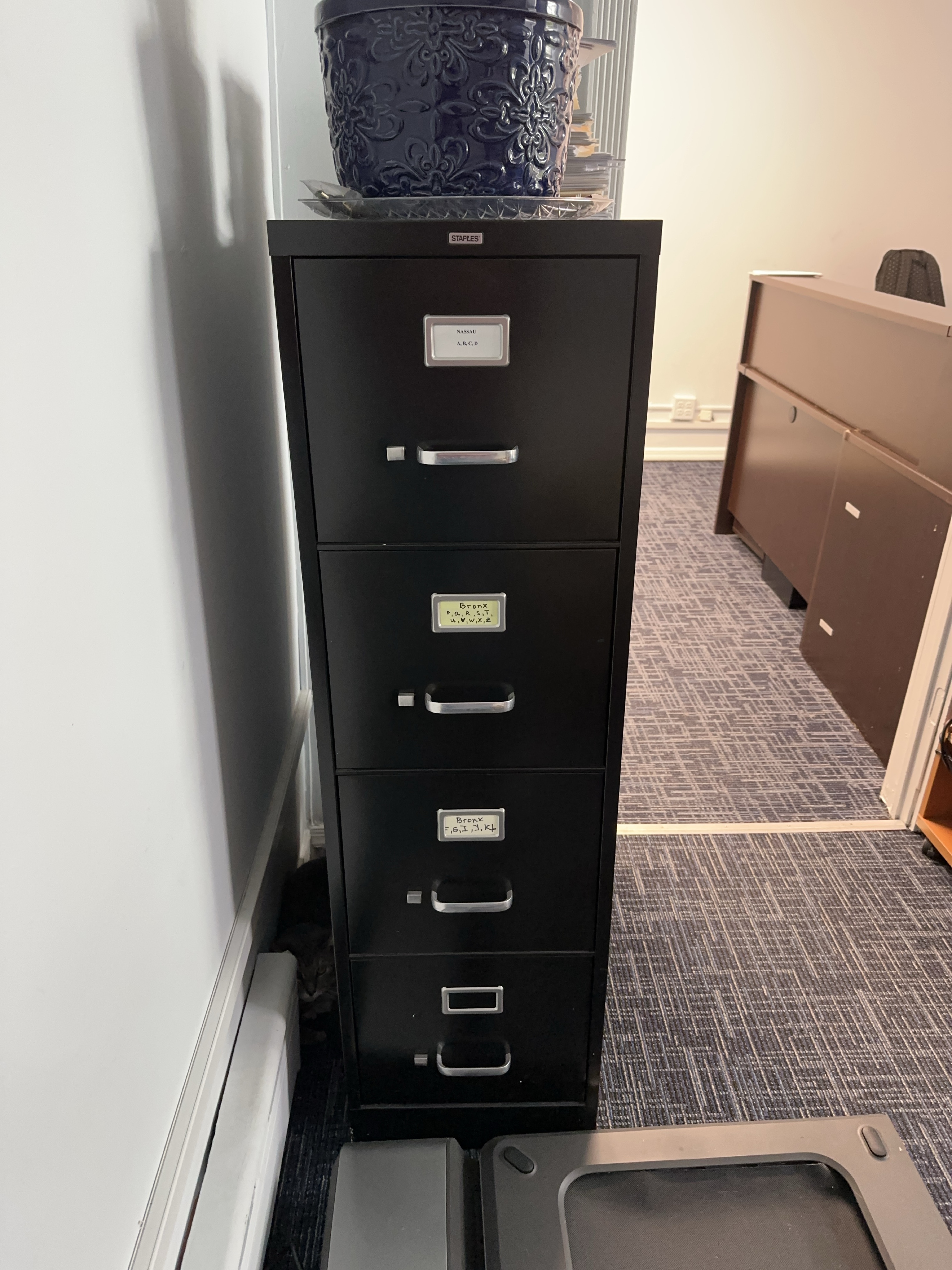 Black 4-Drawer Metal File Cabinet thumbnail