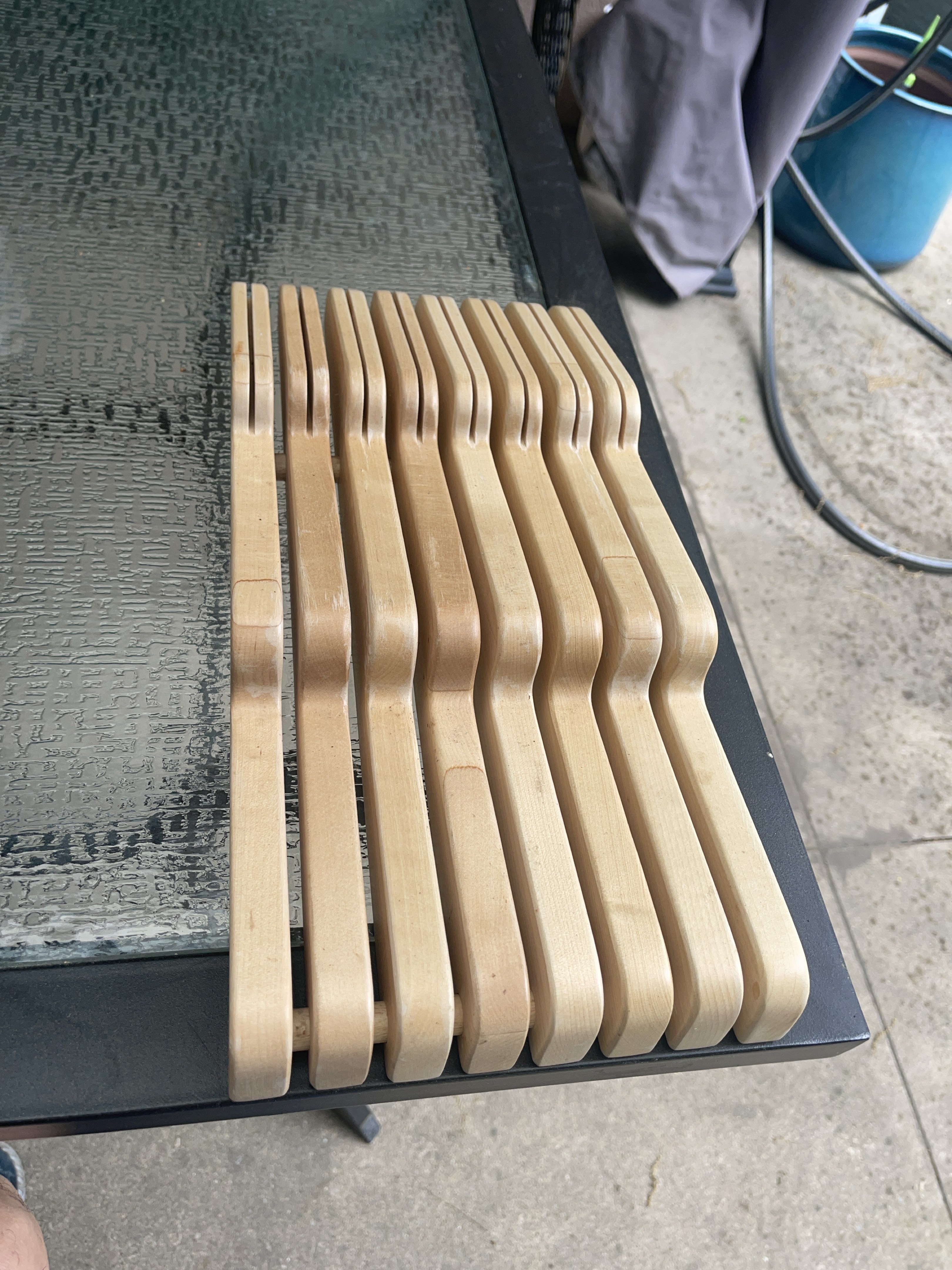 Set of Eight Wooden knife Hangers thumbnail