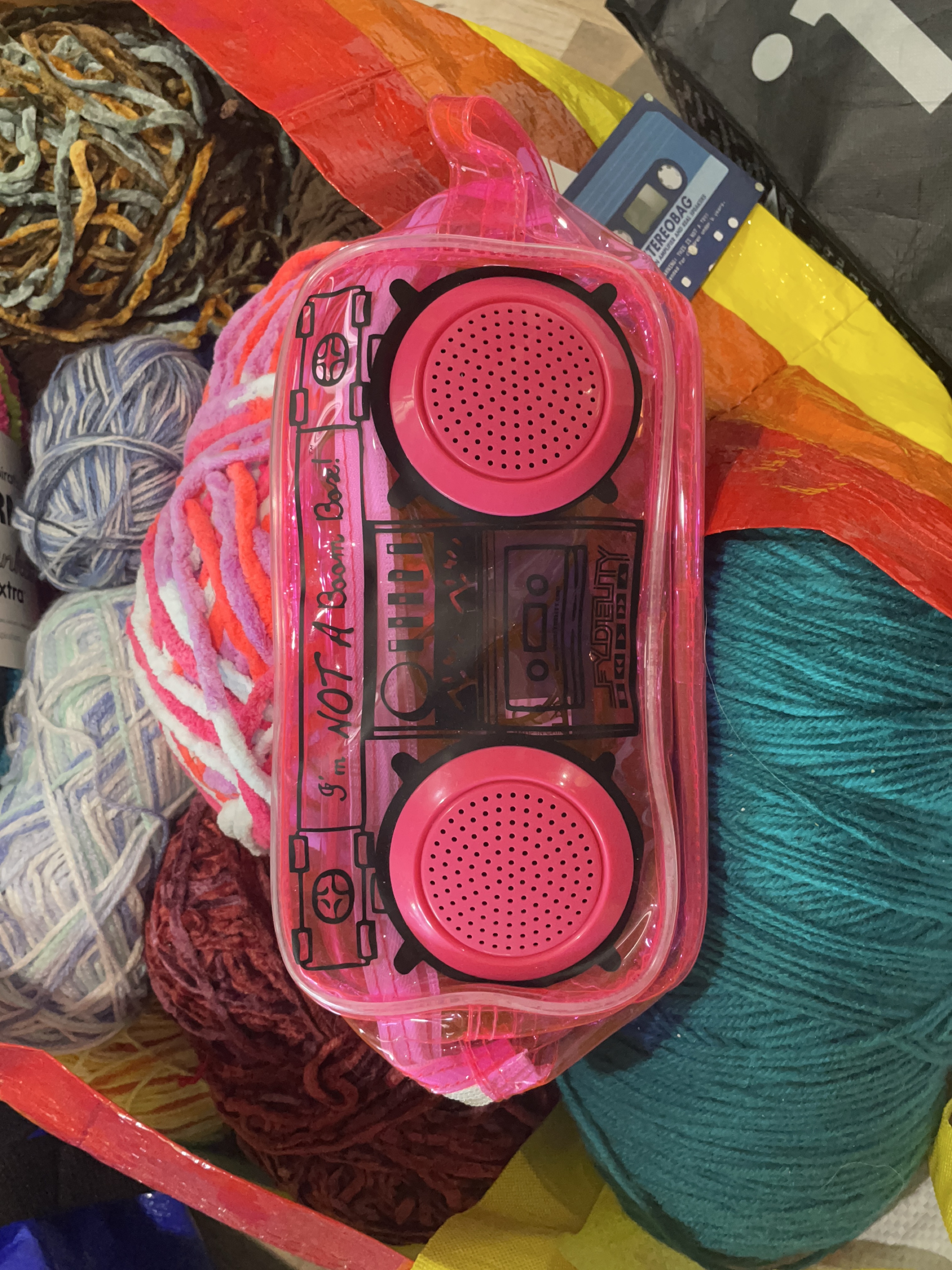 Pink Boombox Shaped Bag thumbnail