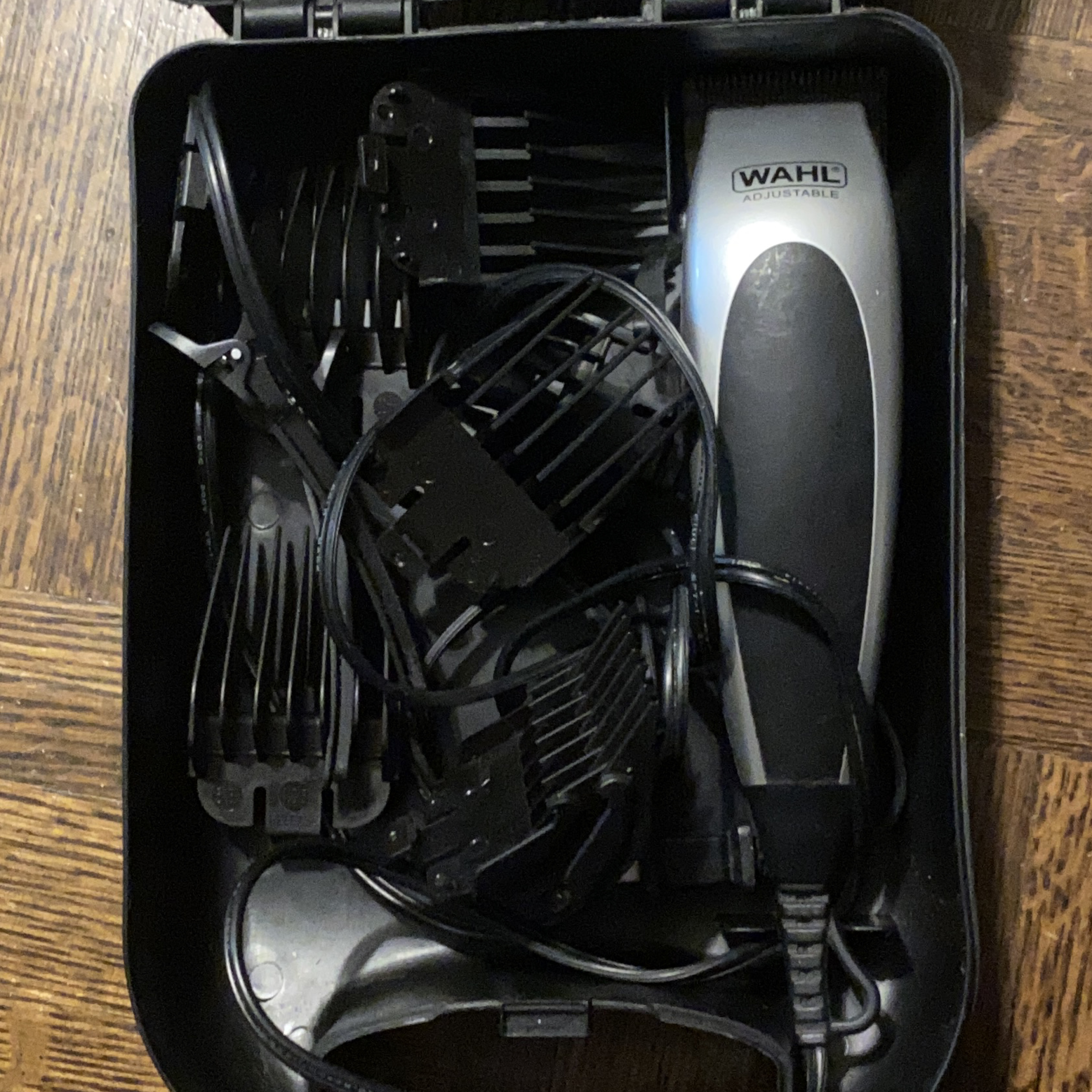Wahl Adjustable Hair Clipper with Case & Attachments thumbnail