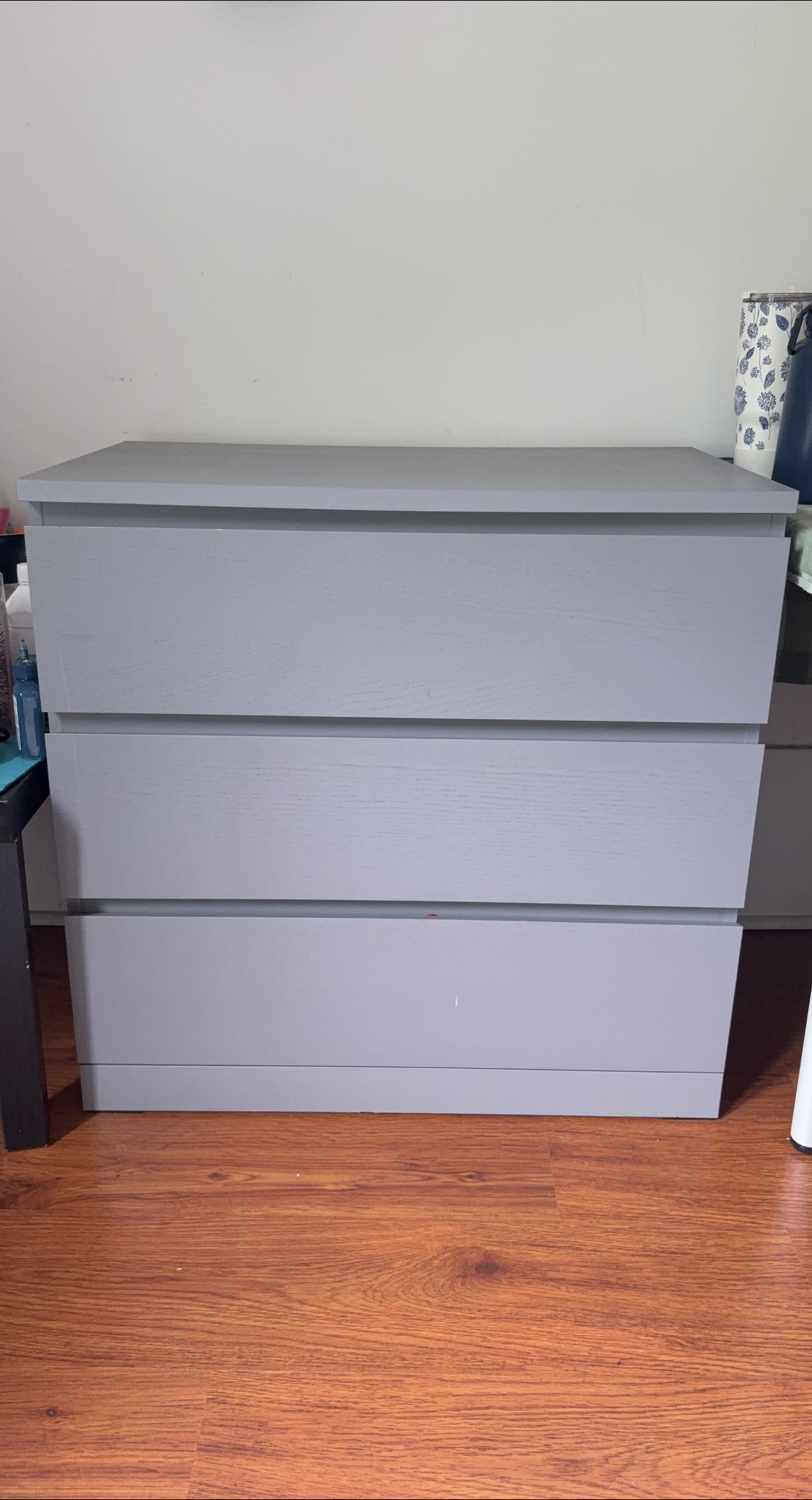 IKEA MALM 3-Drawer Chest - Grey thumbnail