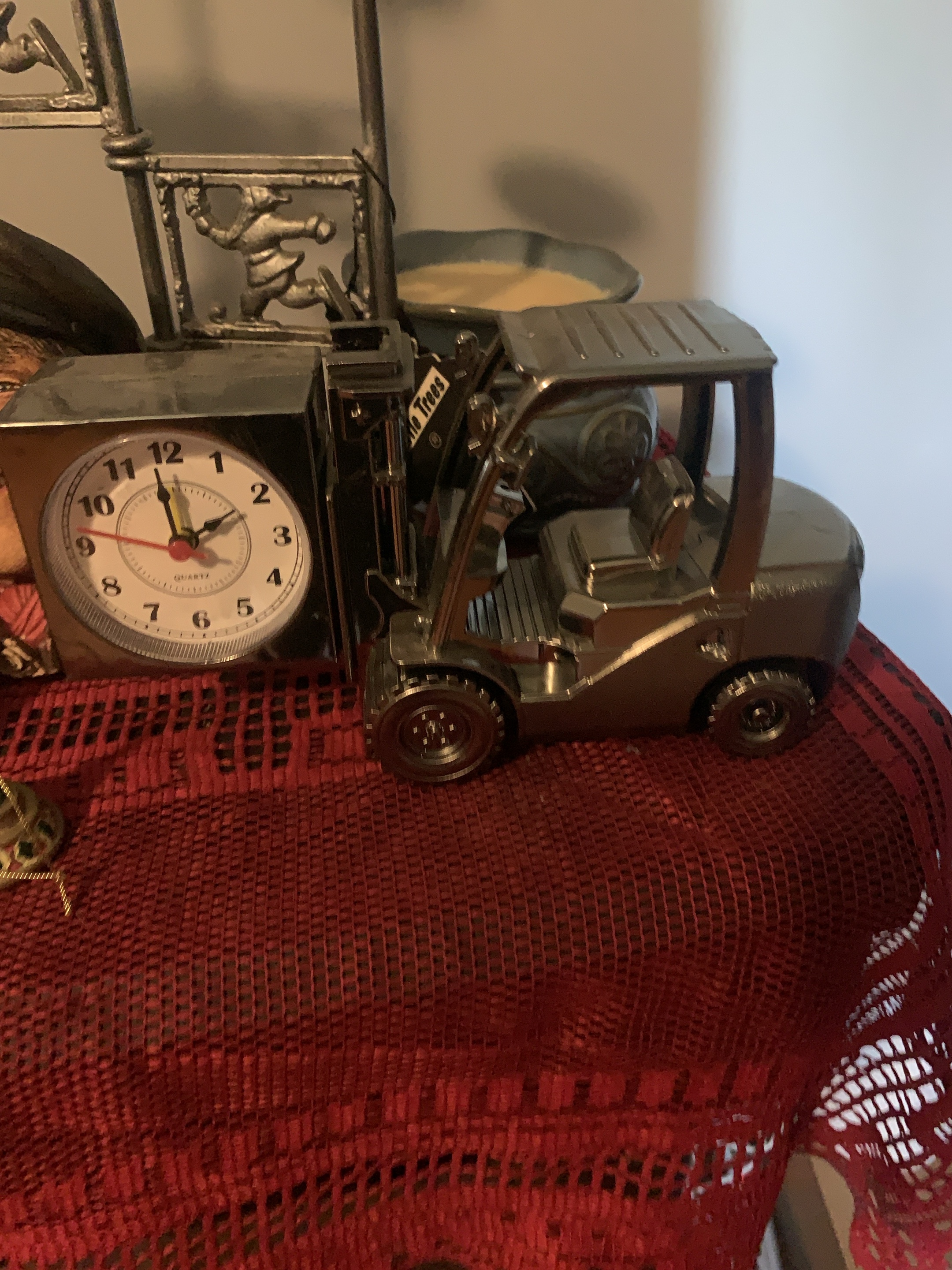 Forklift Clock Ornament