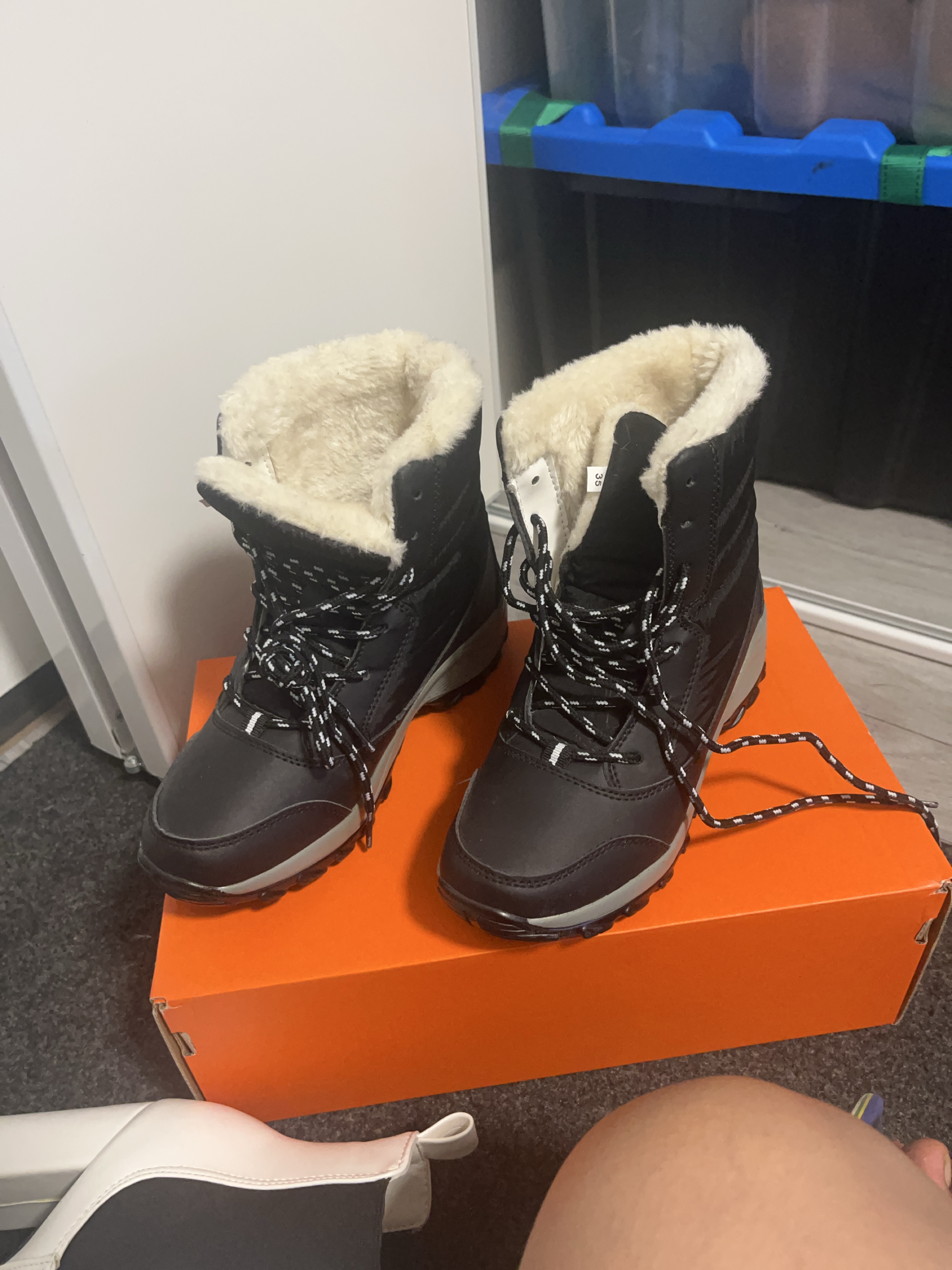 Black Winter Boots Size 35