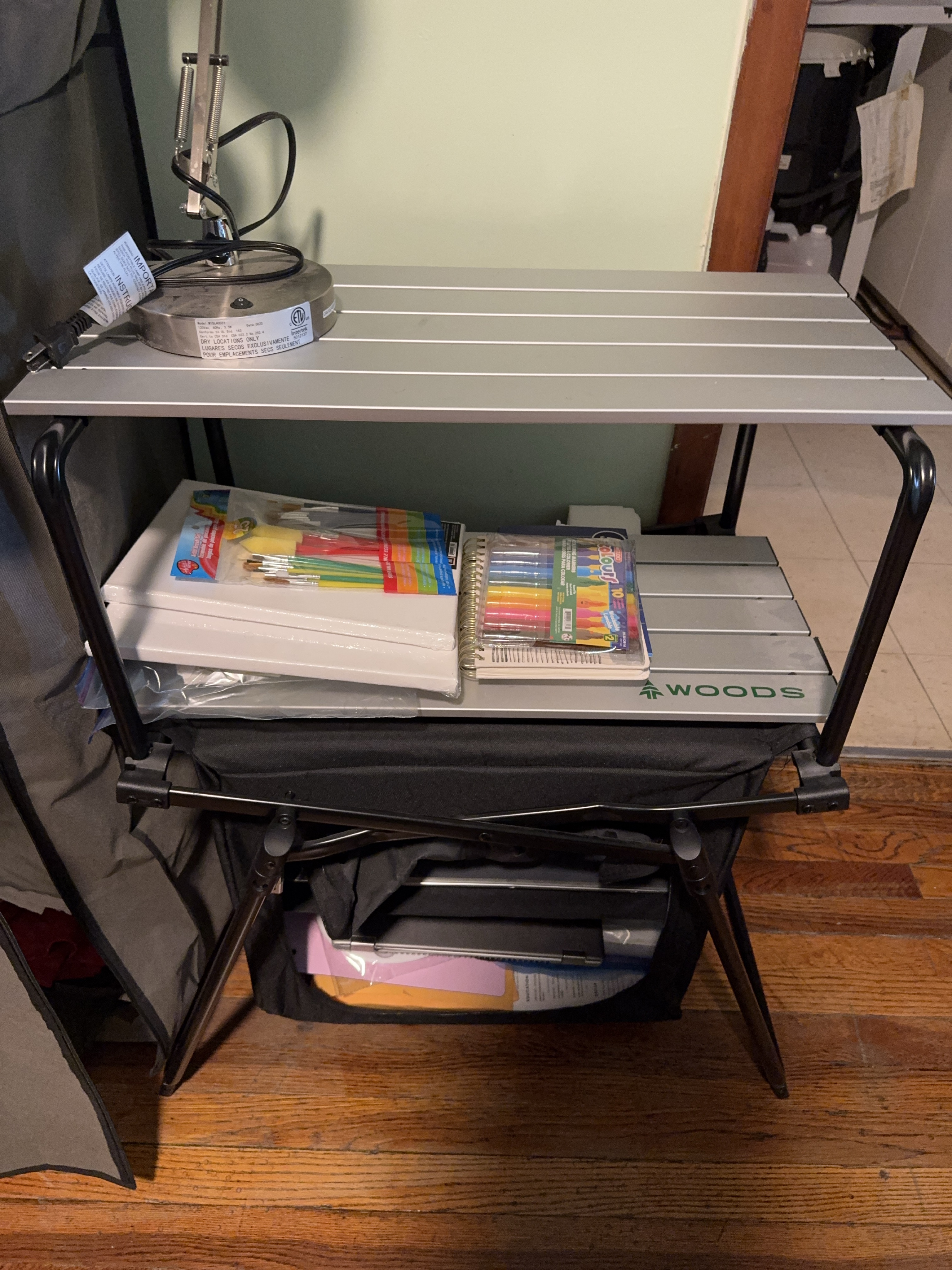 Portable table with storage. camping organizator thumbnail
