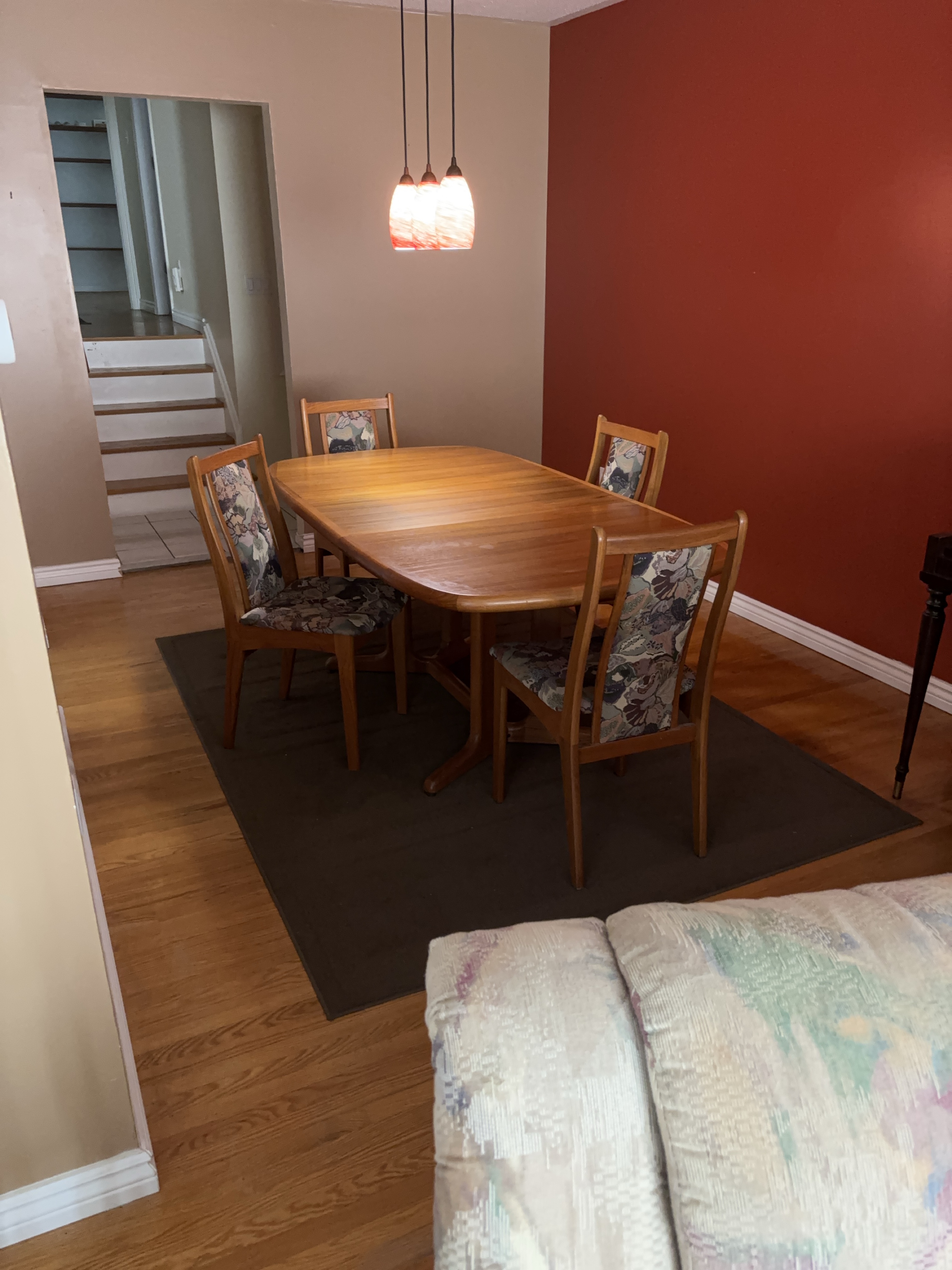 Solid Teak Dining Table with 4 Chairs thumbnail