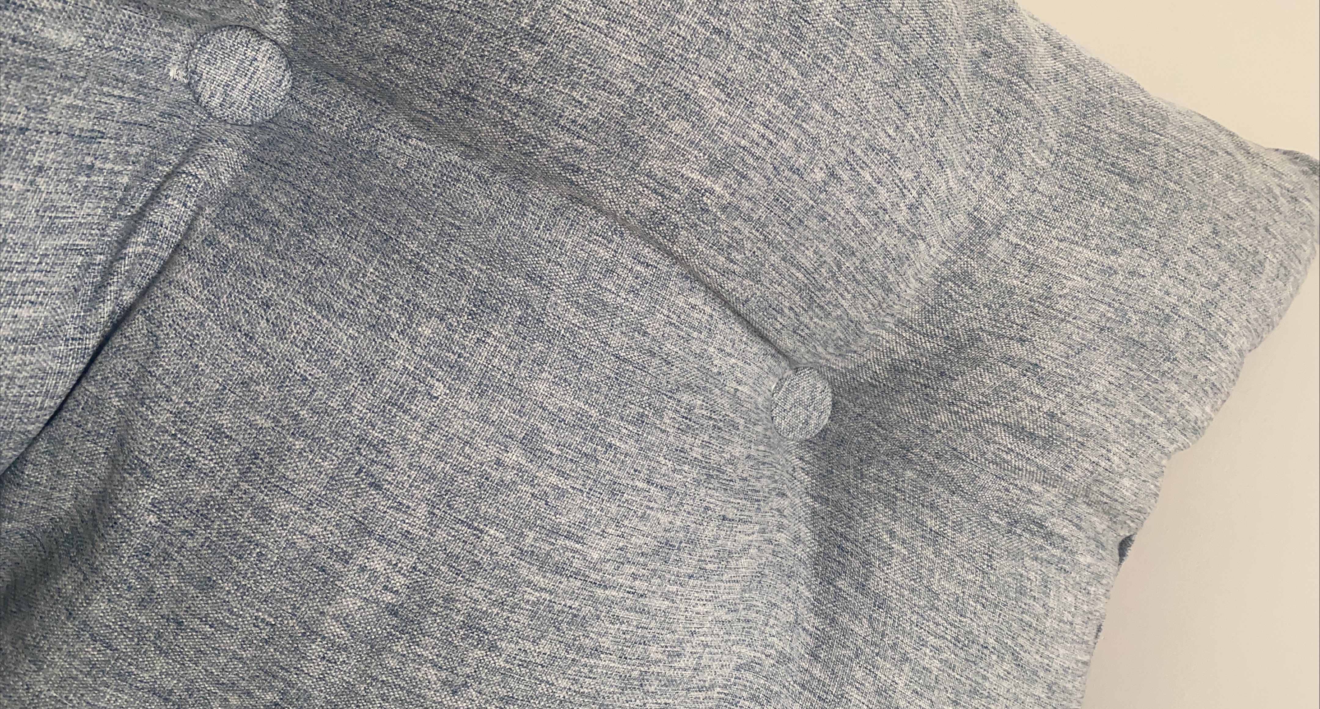 Blue Textured Fabric Headrest Pillow - photo 2