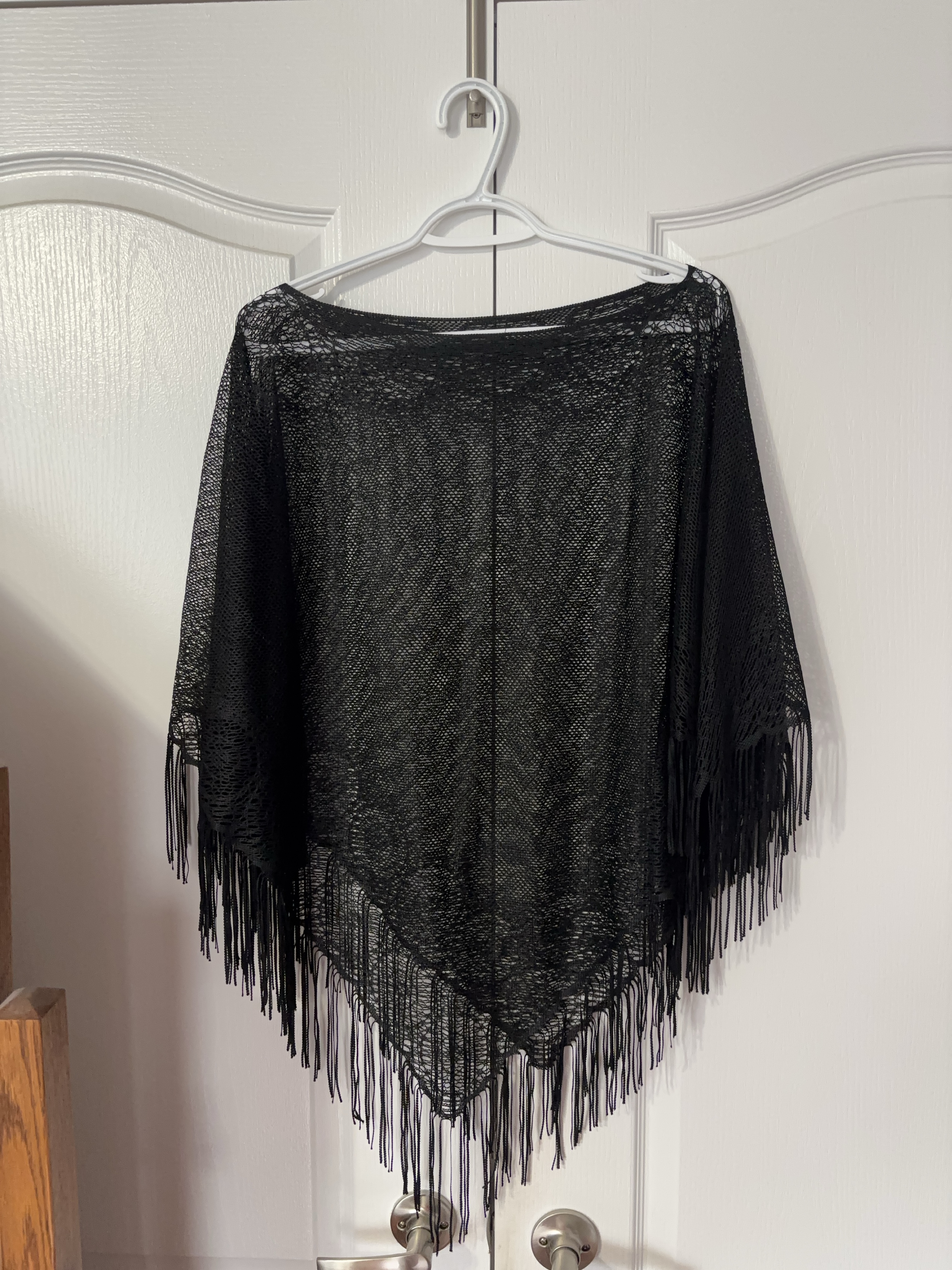 Black Crochet Poncho thumbnail