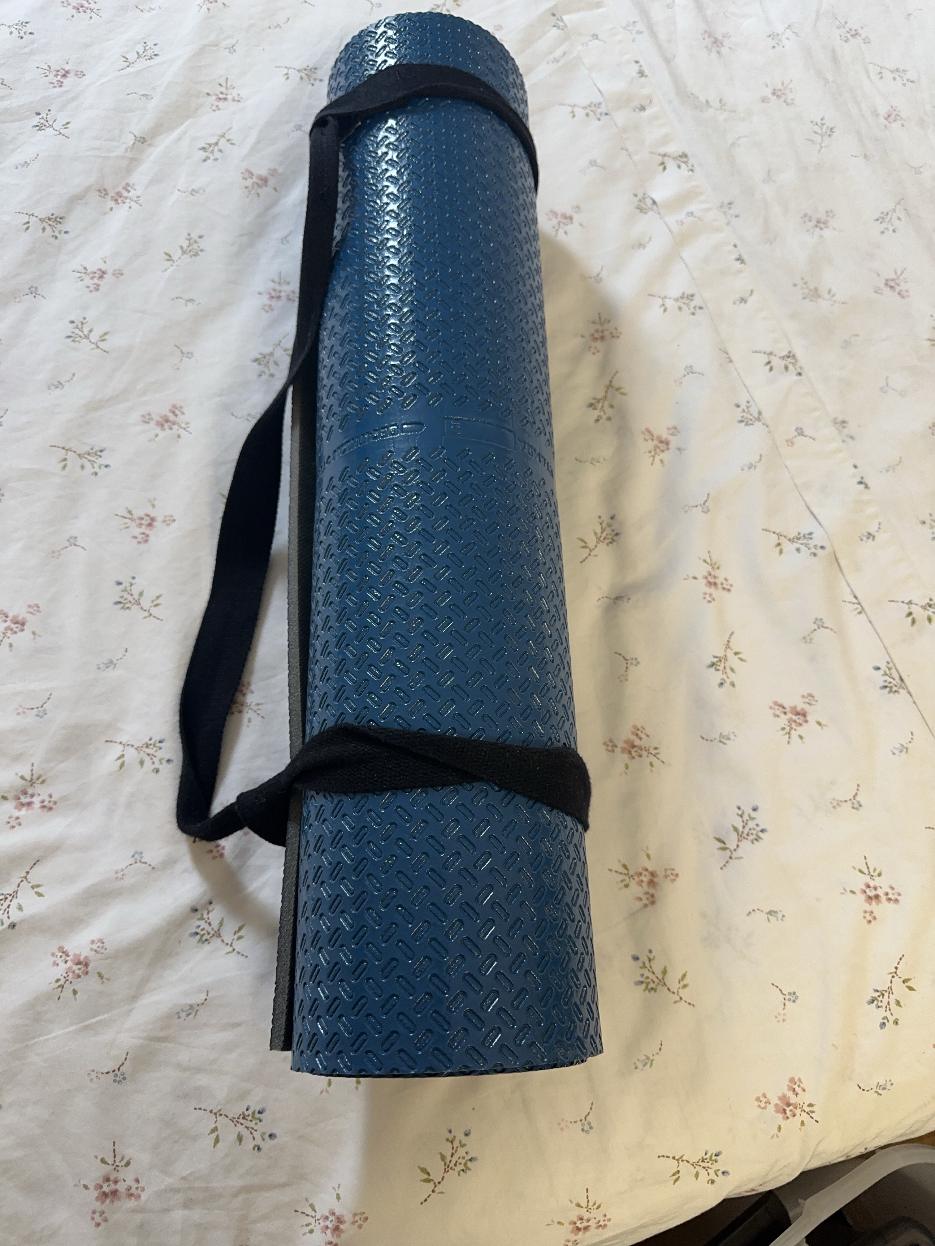 Blue Yoga Mat with Strap thumbnail