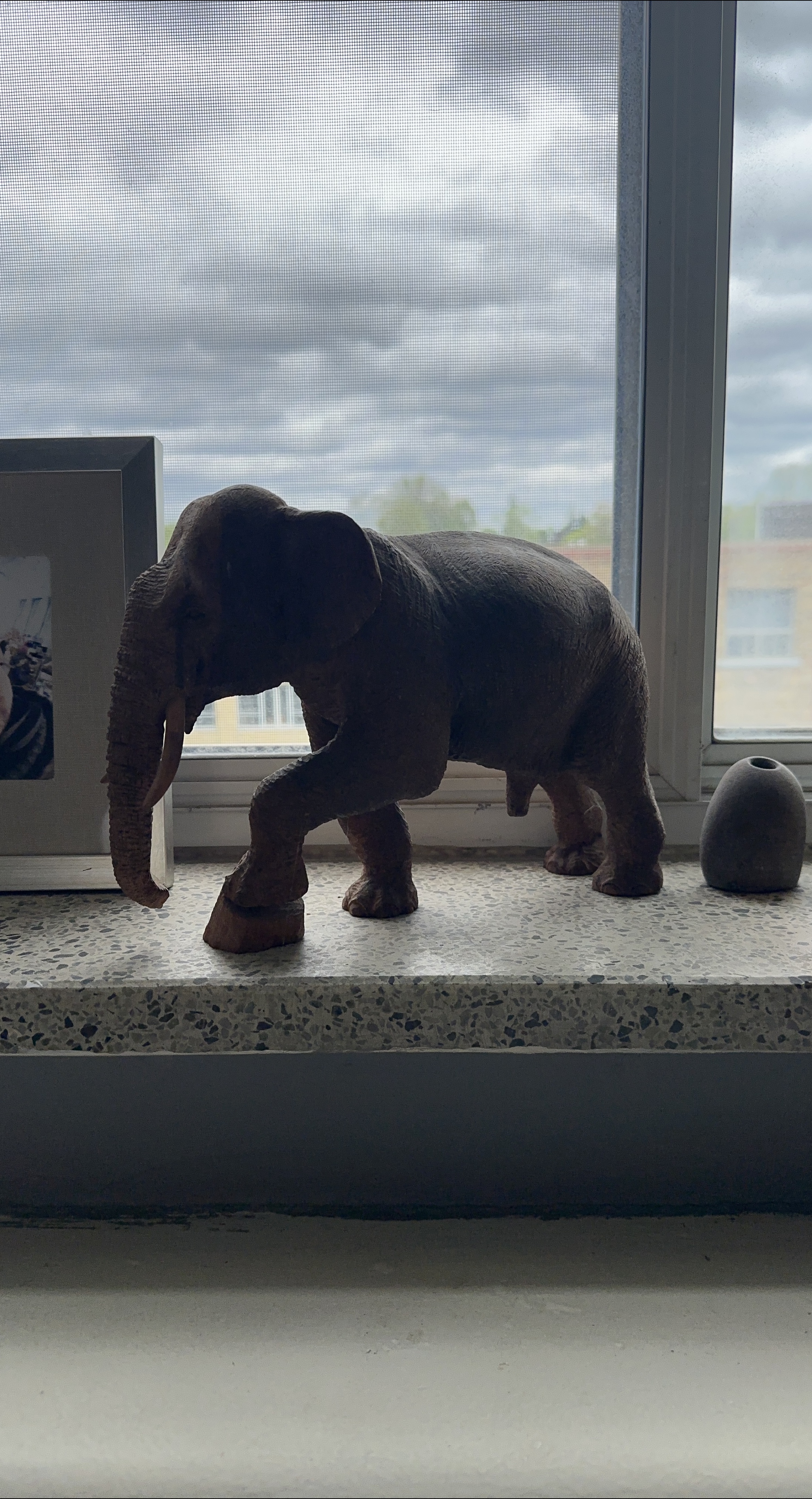 Wooden Elephant Figurine thumbnail