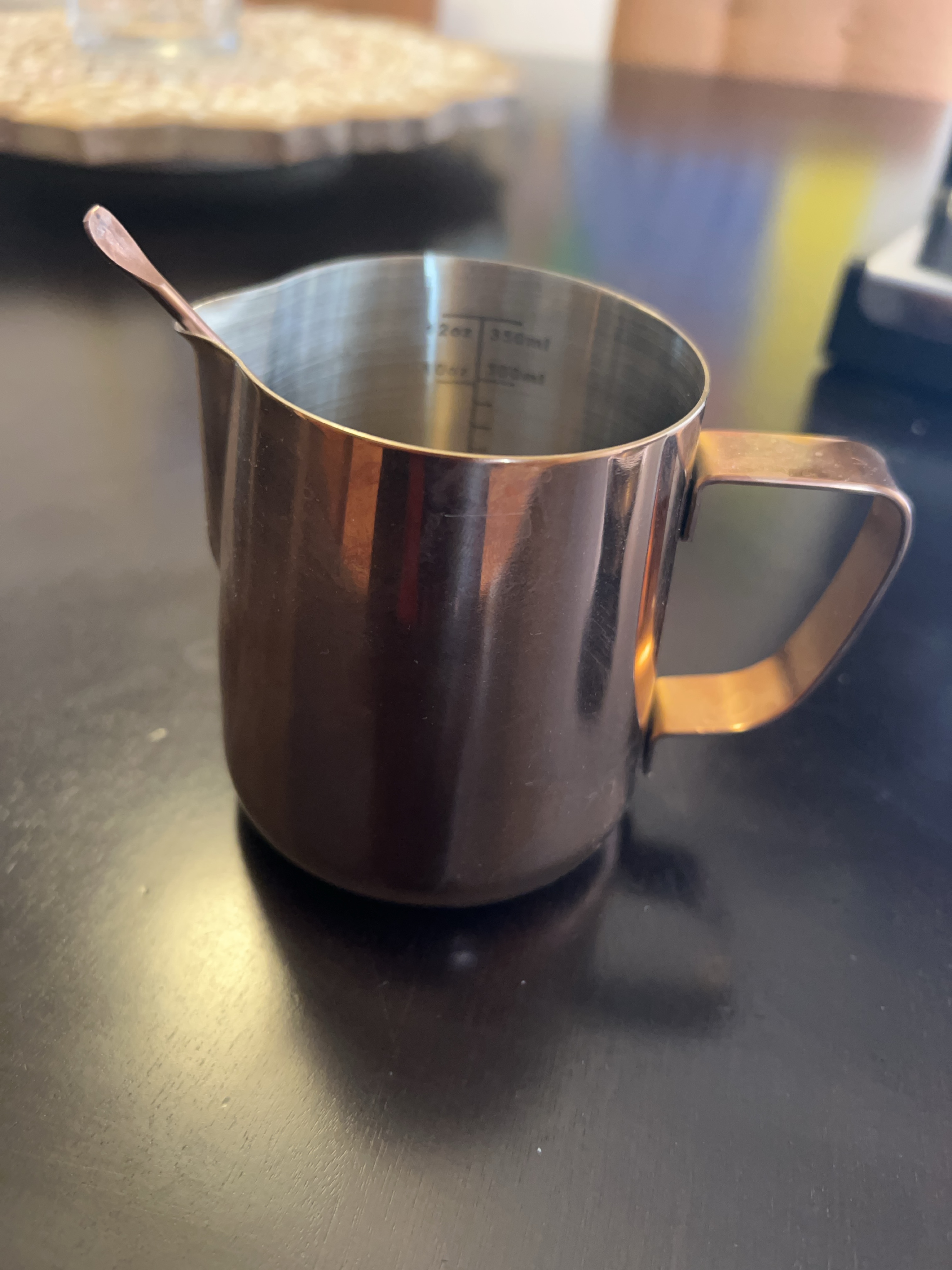 Kyraton Stainless Steel Milk Frothing Pitcher 12oz (Rose Gold) thumbnail