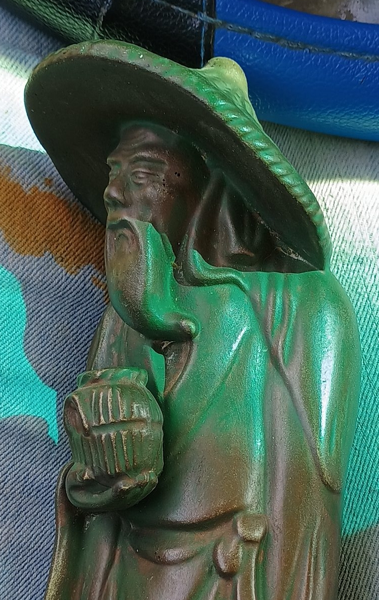 Vintage Asian Man Statue Figurine thumbnail