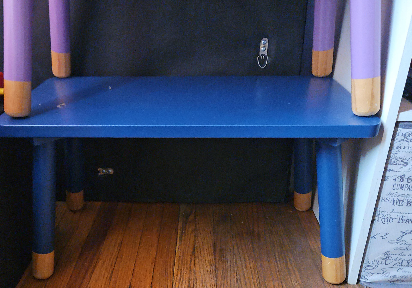 Small painted wooden stool thumbnail