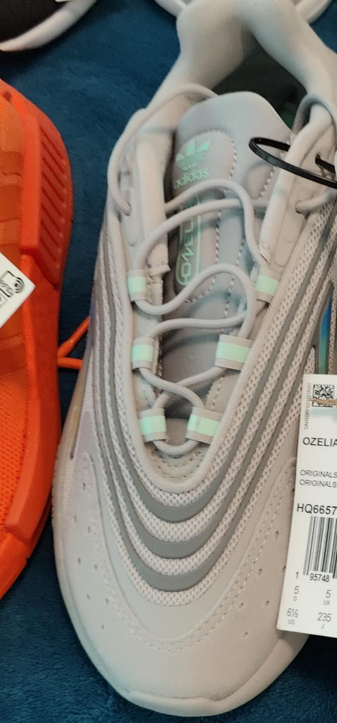 Adidas Ozela Sneakers - Grey/Mint - Women's Size 6.5