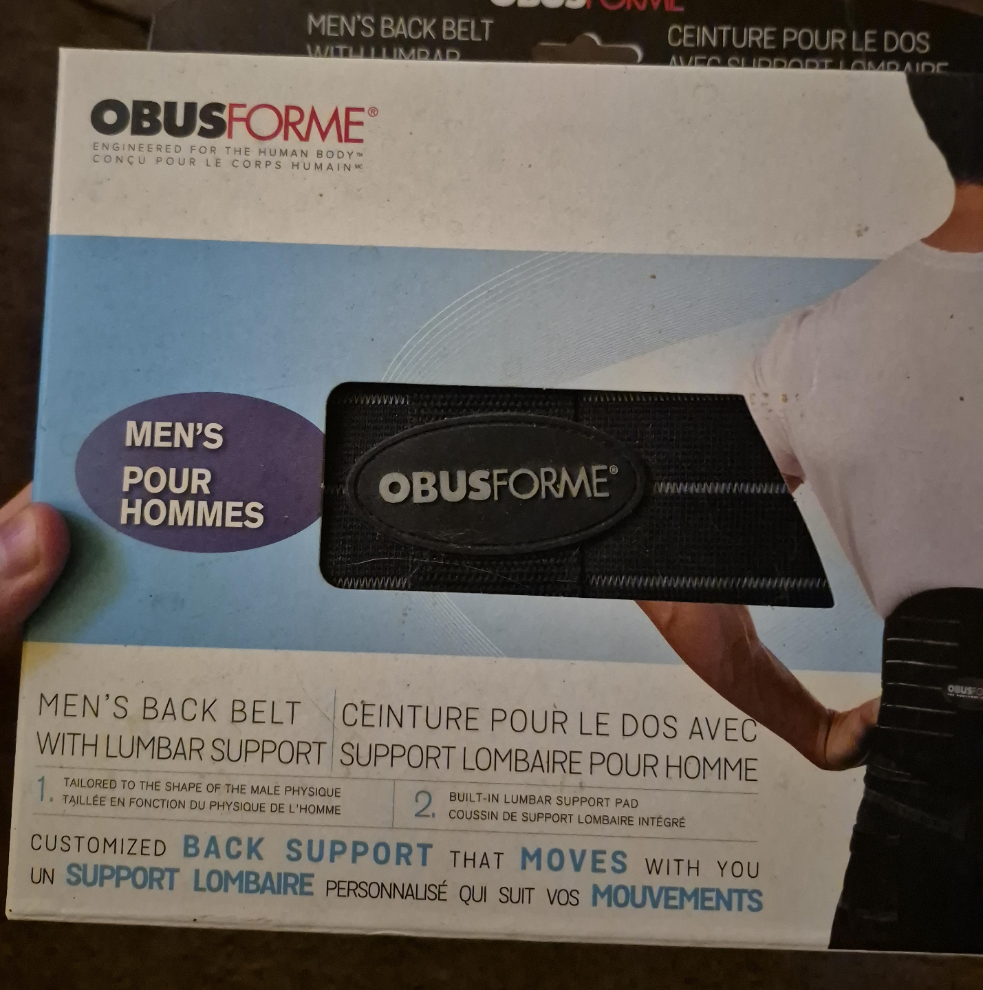 ObusForme Men's Back Belt with Lumbar Support