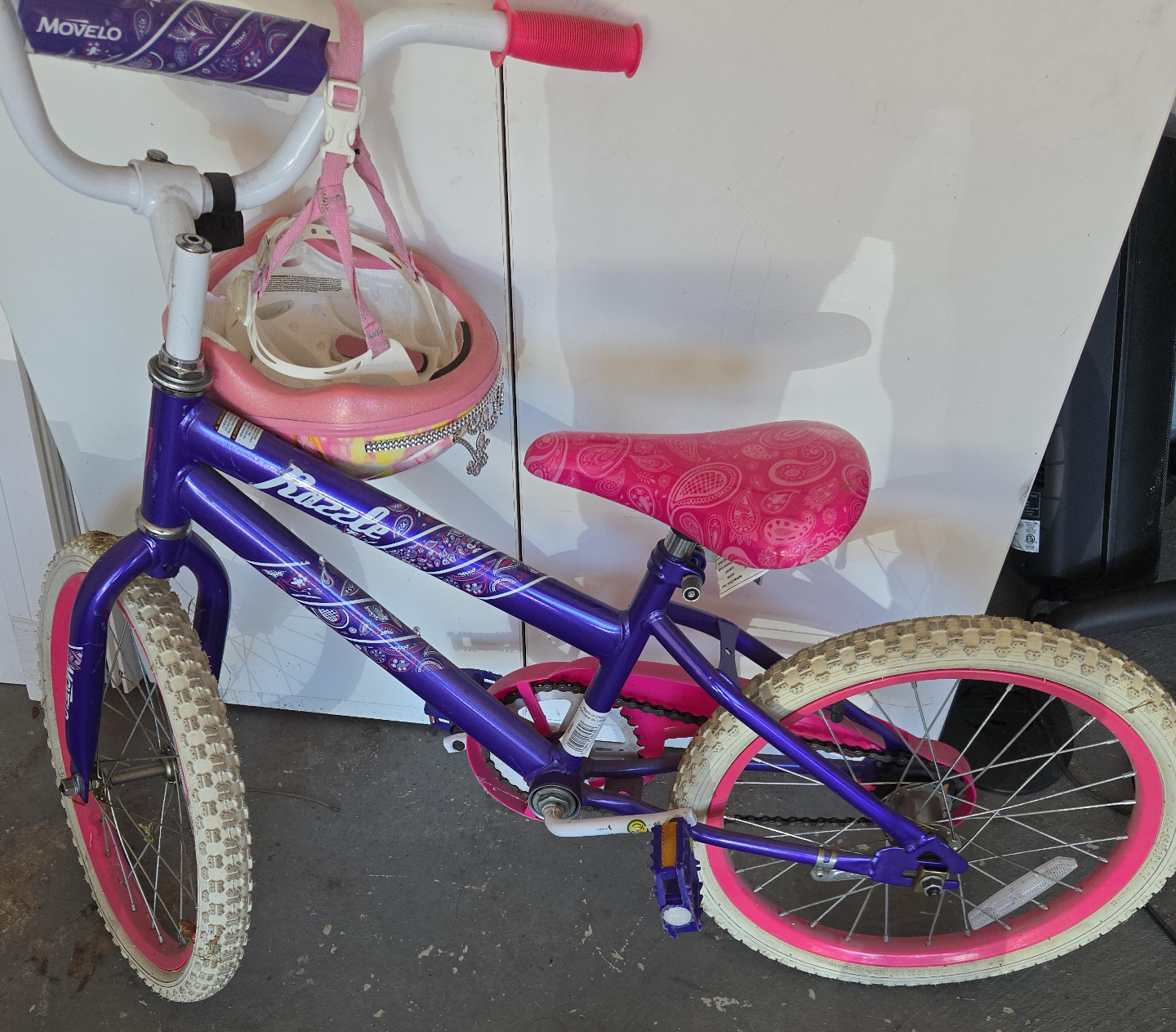 Girls' Purple Razor Bike with Helmet thumbnail