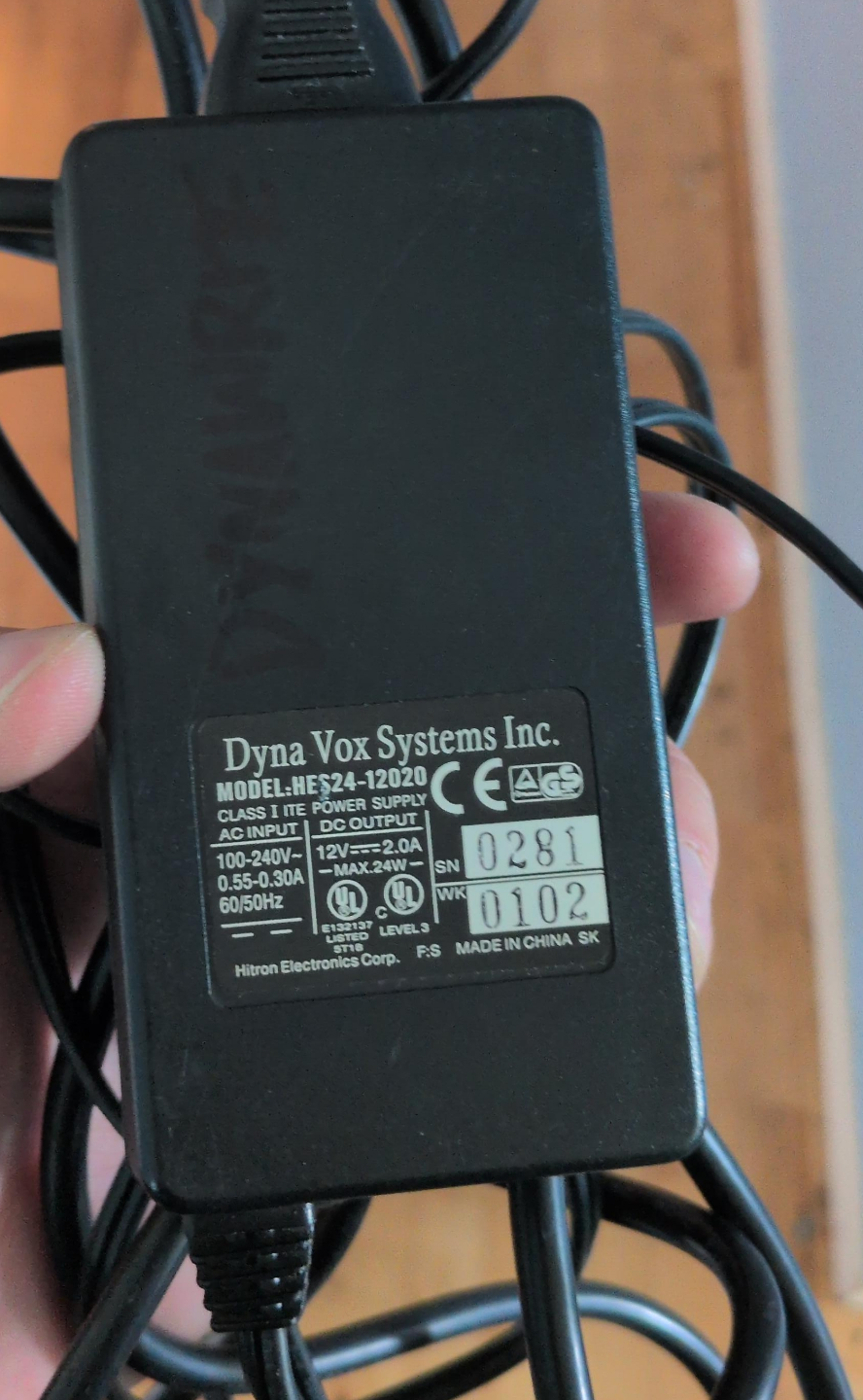 Dyna Vox Systems Inc. Power Supply - Model HES24-12020 thumbnail