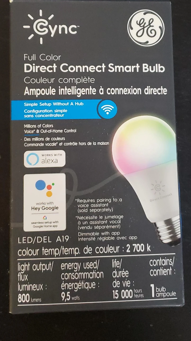 GE Cync bulb full color direct connect smart bulb Google alexa thumbnail