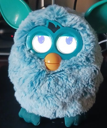Fuzzy teal Furby thumbnail