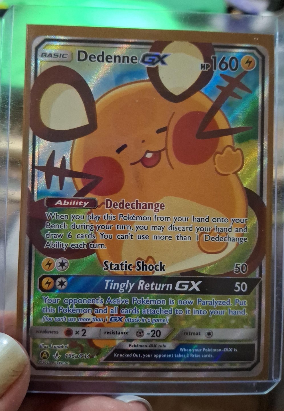 Dedenne GX Pokemon Card 195a/214