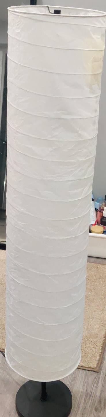 Tall White Paper Floor Lamp