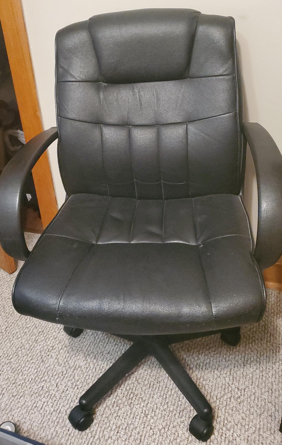 Black Leather Office Chair thumbnail