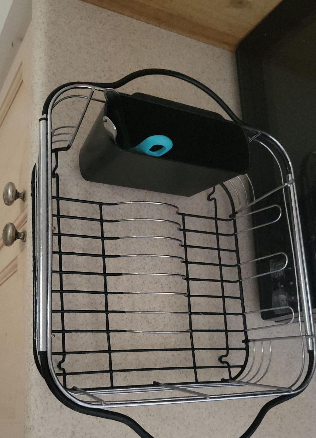Over-the-sink metallic dish rack thumbnail