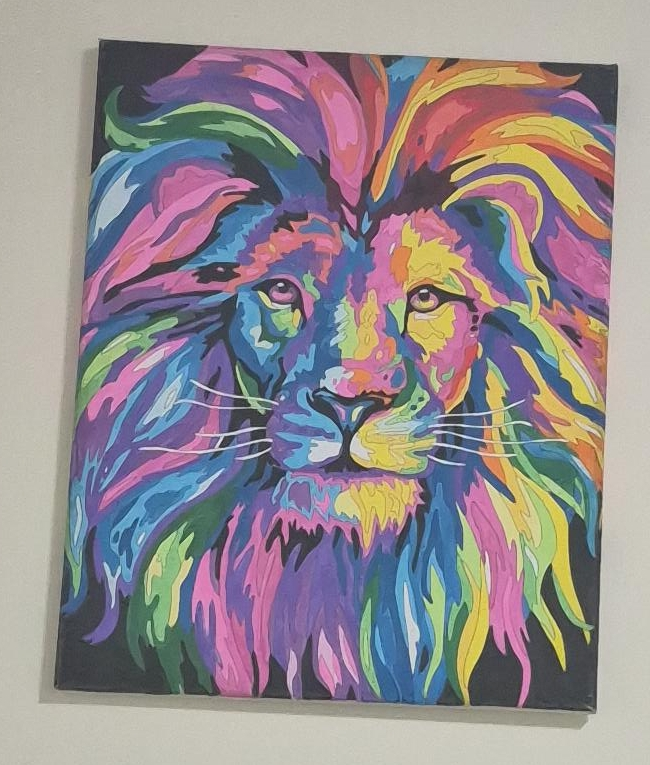 Colourful Lion Painting thumbnail